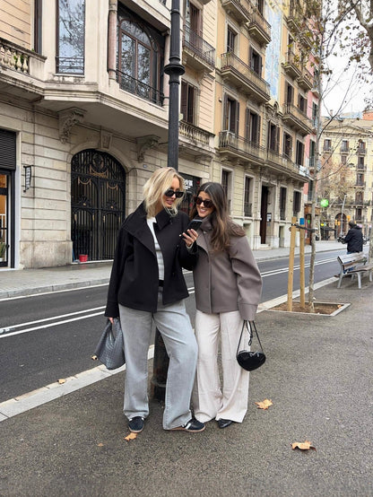 Jacket Women Cropped Straight Fit