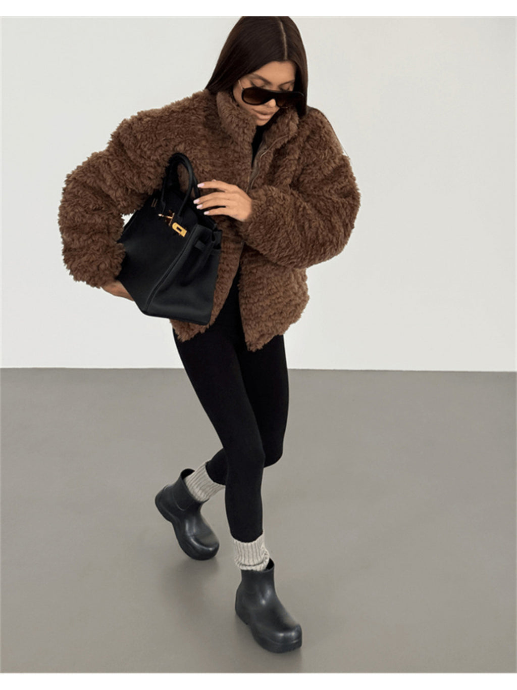 Jacket Women Oversized High-Collar Outerwear