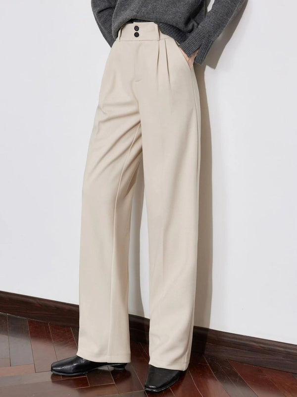 Trousers Women Mid-Rise Full-Length Relaxed Fit