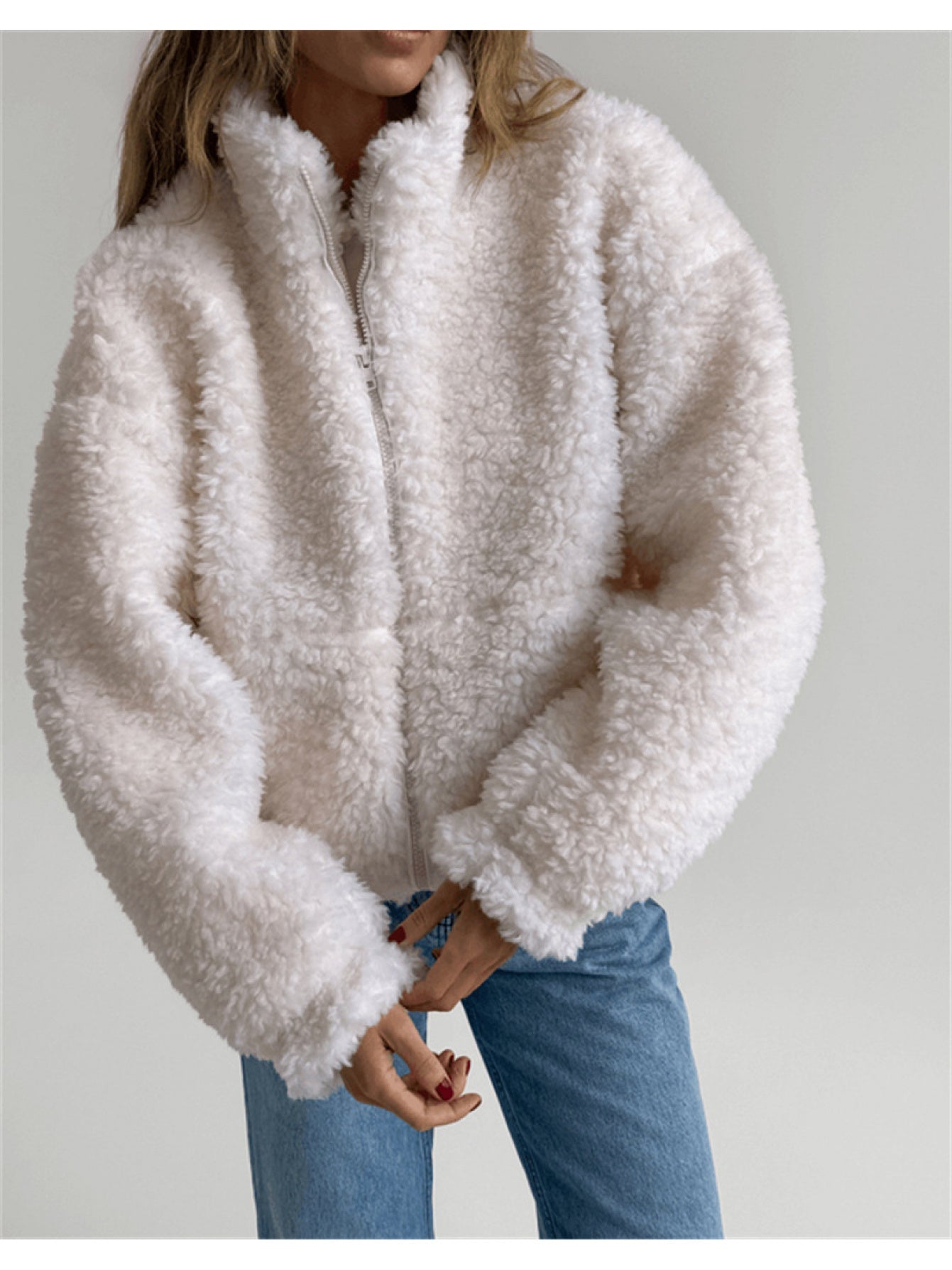 Jacket Women Oversized High-Collar Outerwear