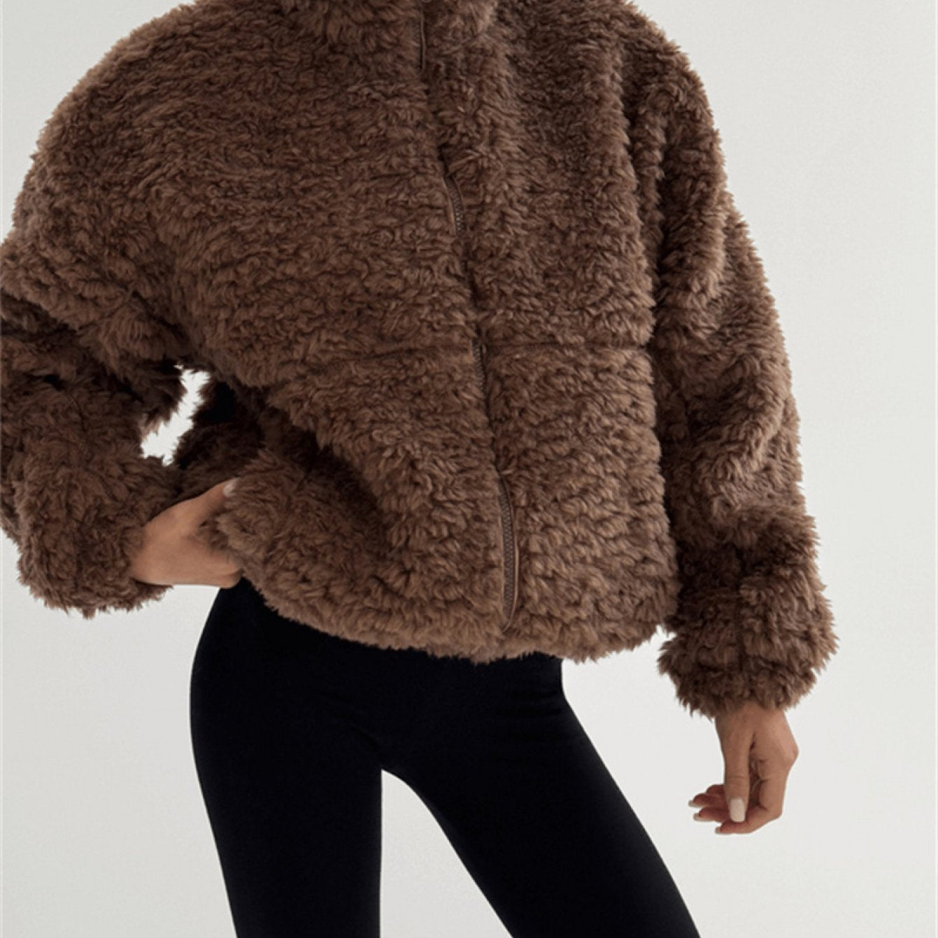 Jacket Women Oversized High-Collar Outerwear