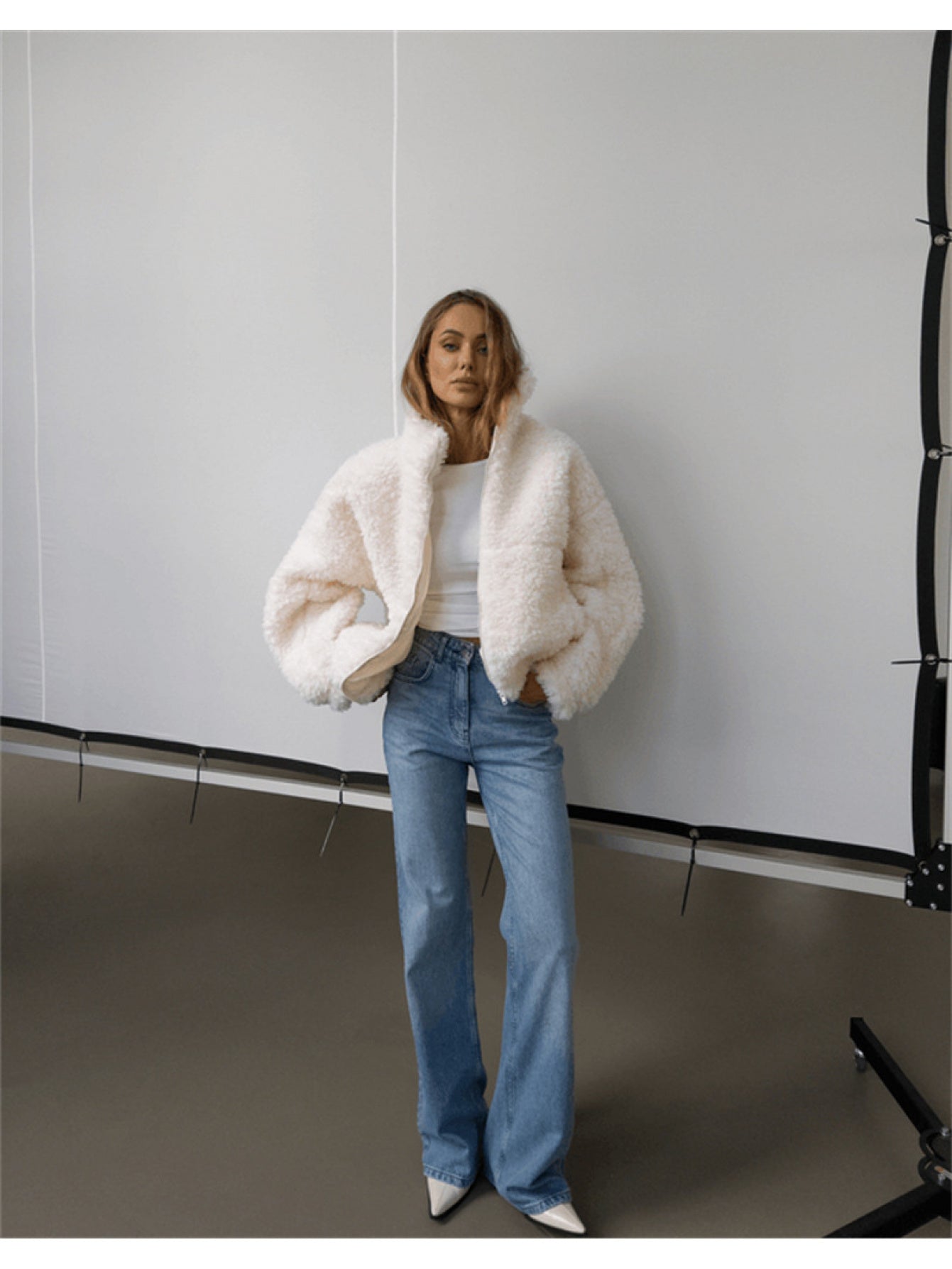 Jacket Women Oversized High-Collar Outerwear