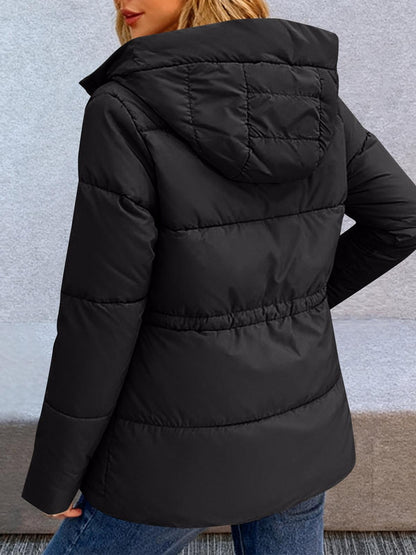 Winter Jacket Women Long Single-Breasted Padded Outerwear