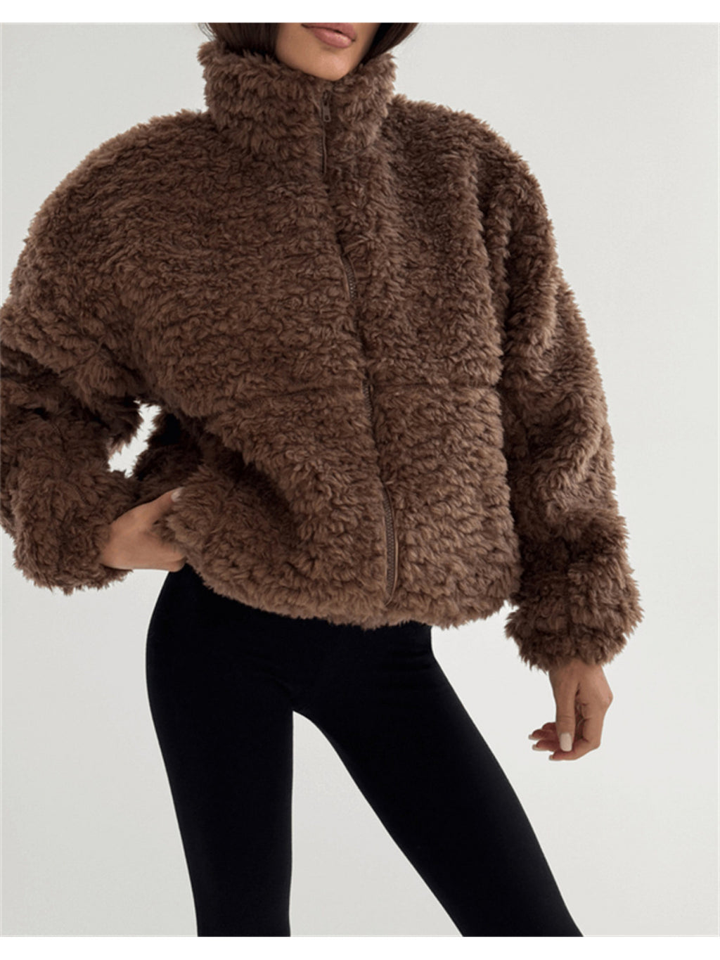 Jacket Women Oversized High-Collar Outerwear