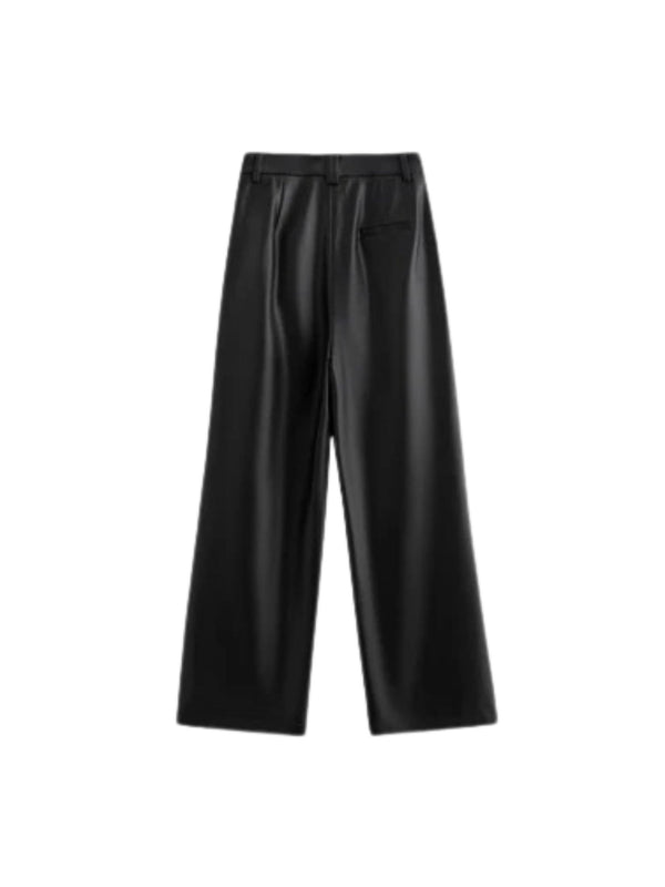 Trousers Women High-Waist Wide-Leg Full-Length