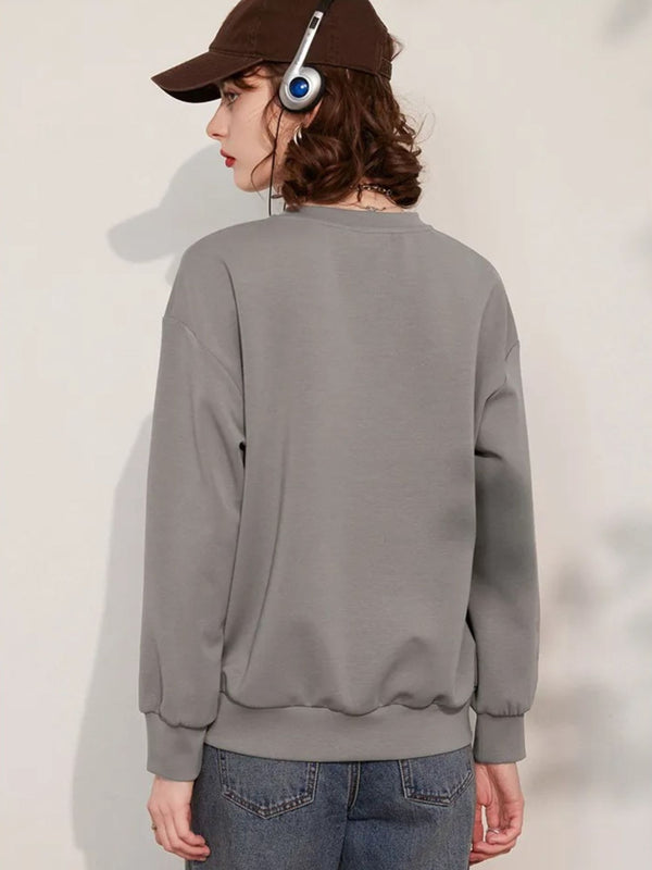 Sweater Women 3-D Dragonfly Detail Dropped-Shoulder Relaxed Fit
