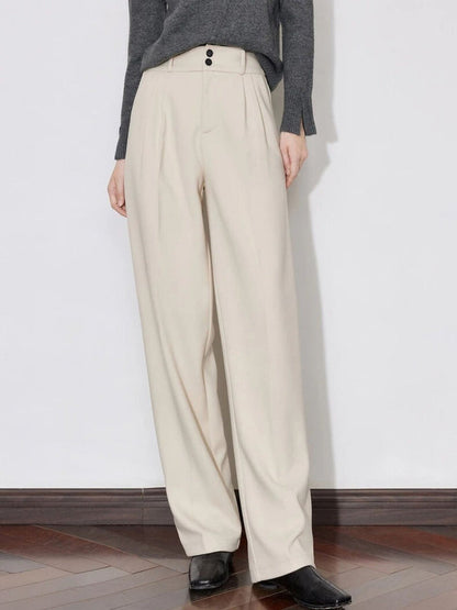 Trousers Women Mid-Rise Full-Length Relaxed Fit