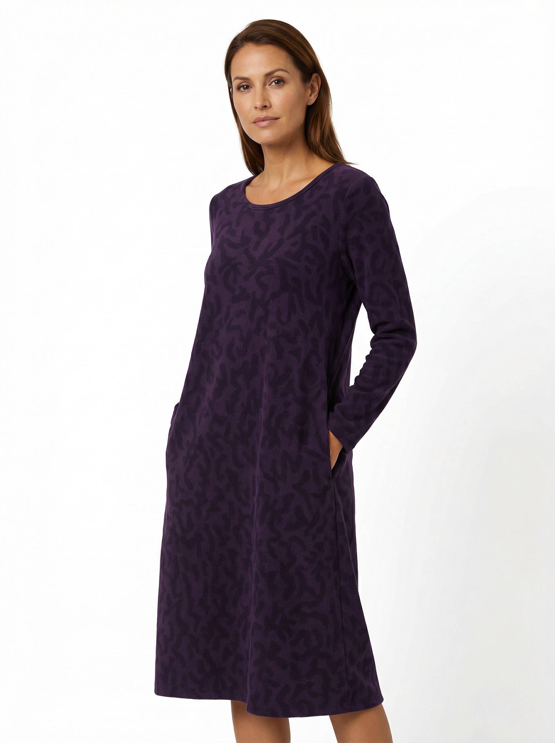Women’s Classic Winter Dress with Full Sleeves & Relaxed Cut