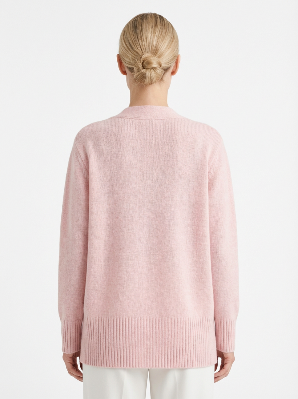 Cardigan Women Knitted Button Front Hip-Length