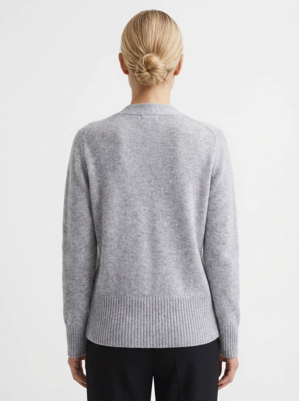 Cardigan Women Knitted Button Front Hip-Length