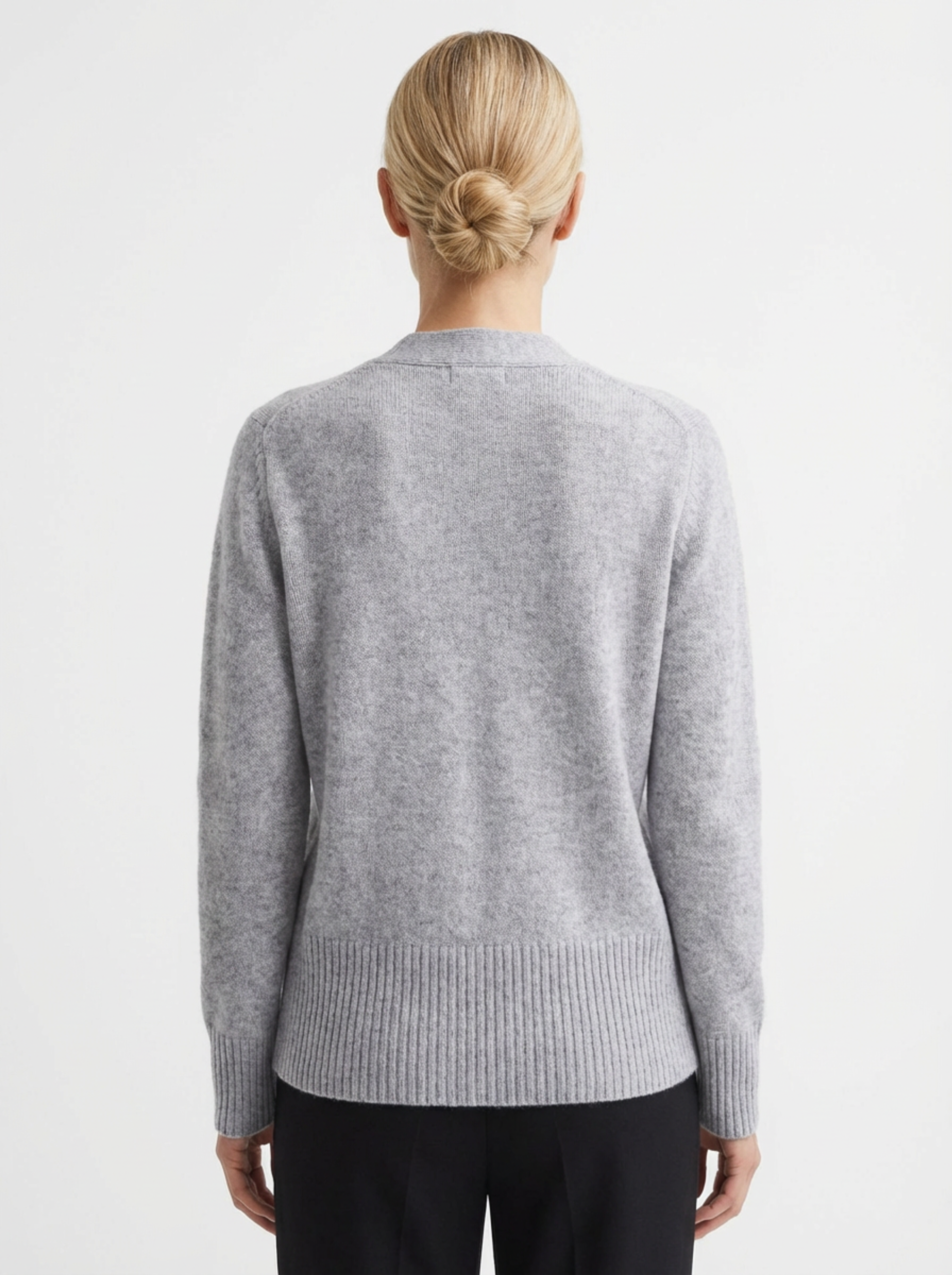 Cardigan Women Knitted Button Front Hip-Length