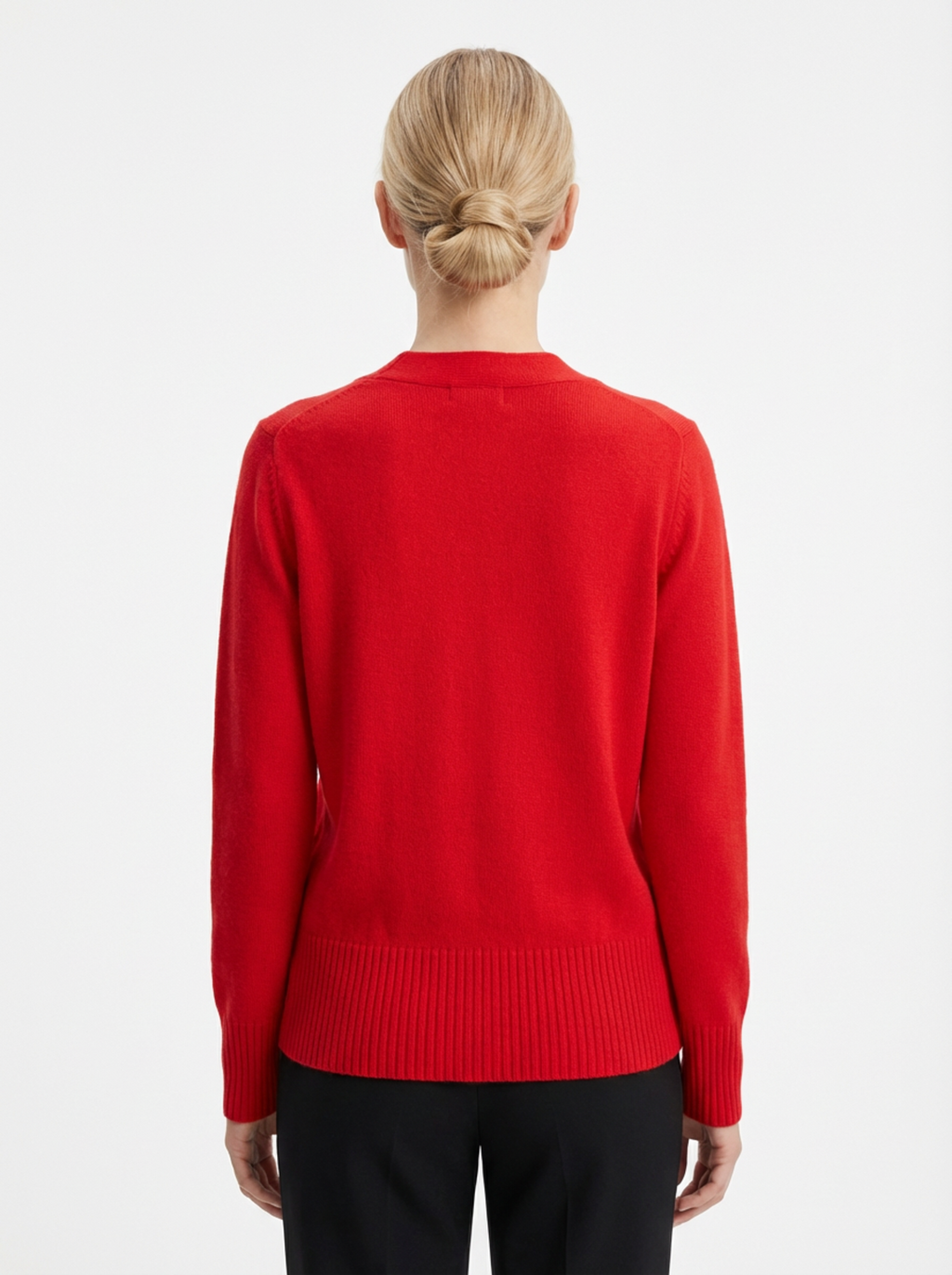 Cardigan Women Knitted Button Front Hip-Length