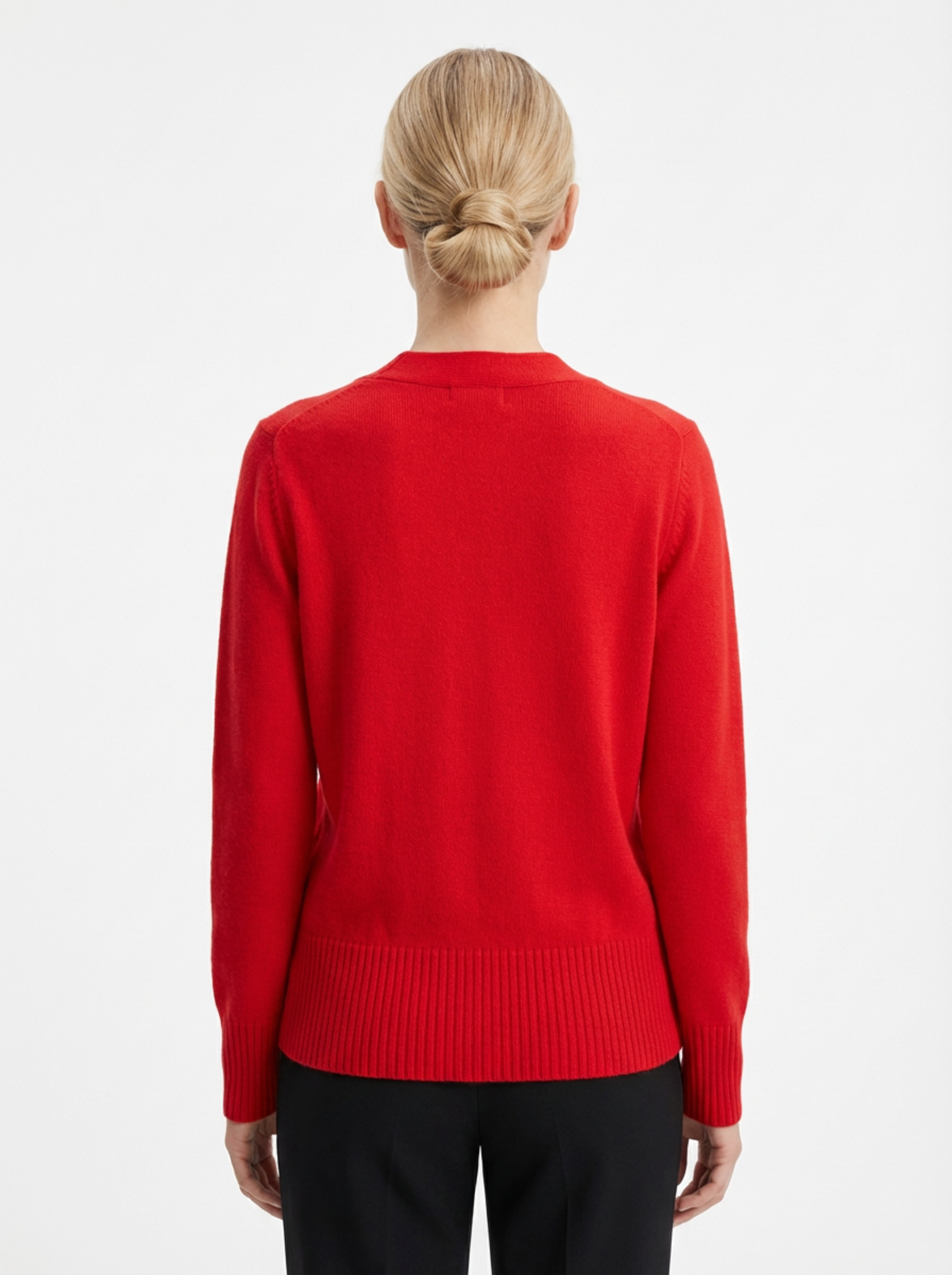 Cardigan Women Knitted Button Front Hip-Length