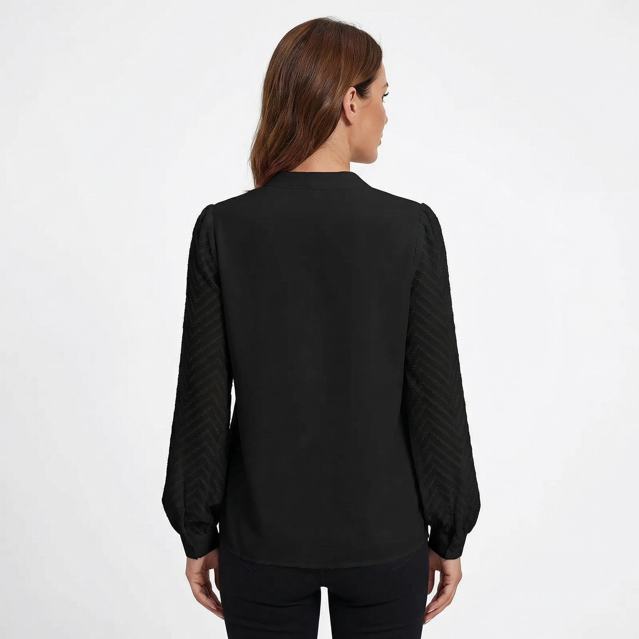 Top Women V‑Neck Smooth Draped Silhouette