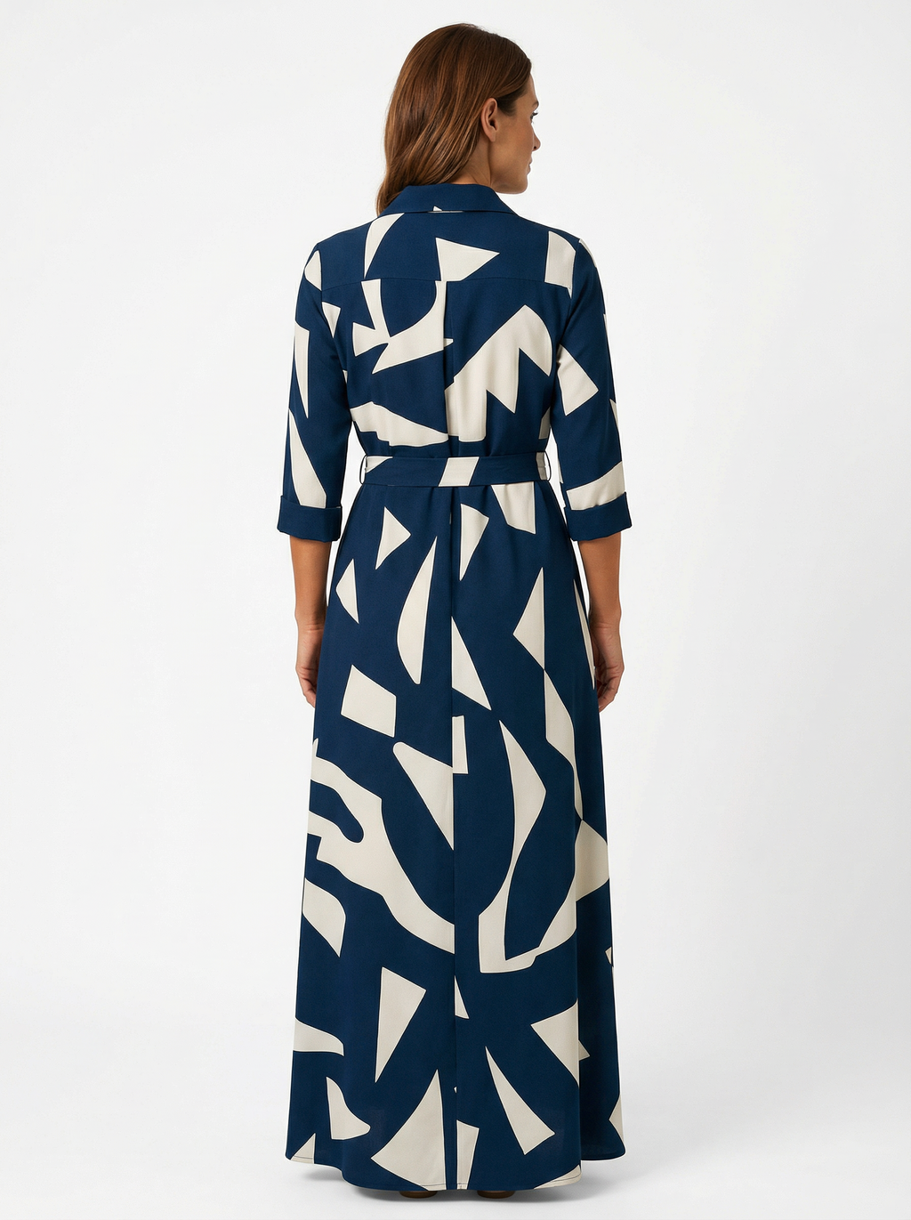 Dress Women Maxi Loose Fit 3/4 Sleeve Elegant