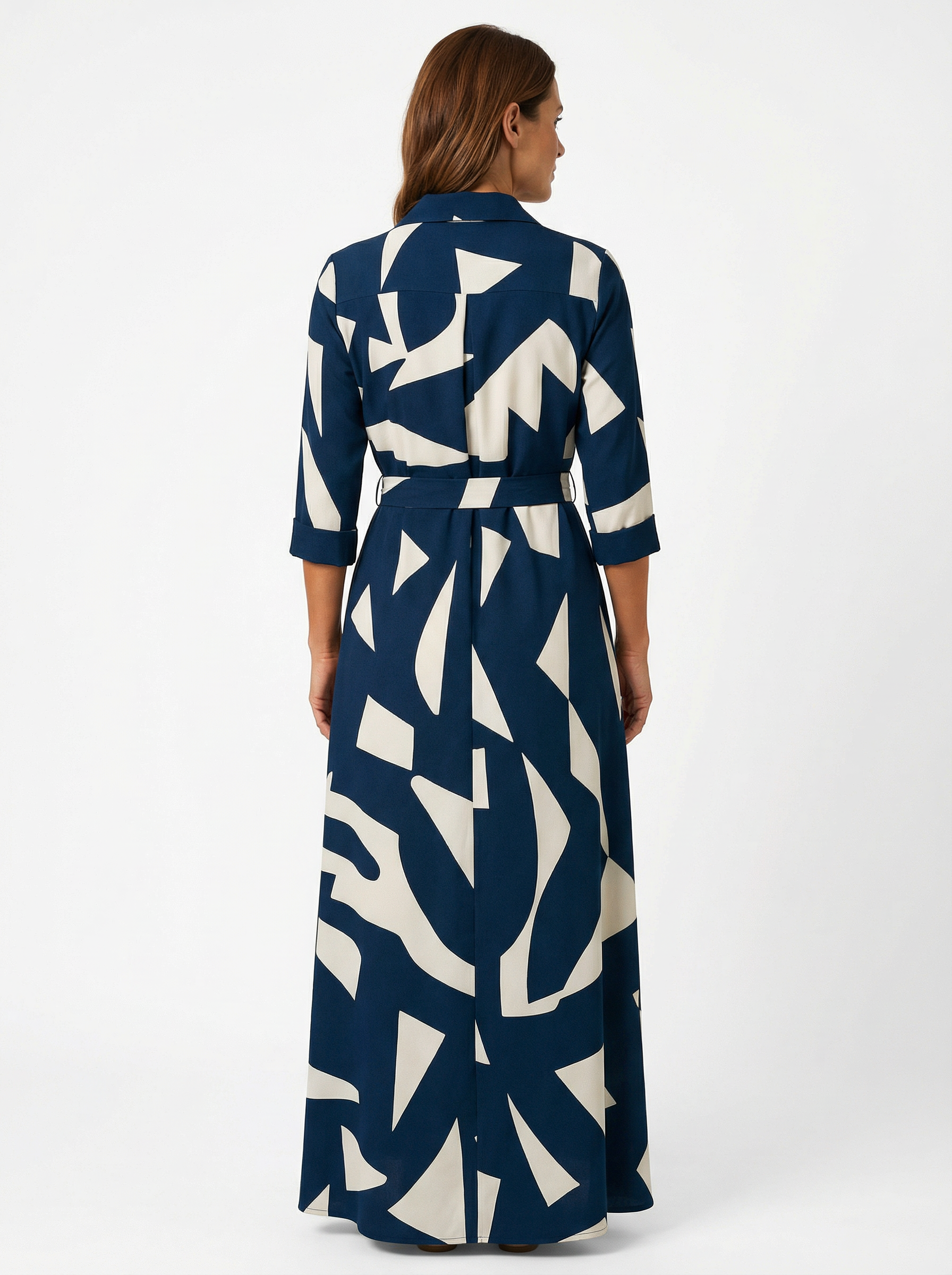 Dress Women Maxi Loose Fit 3/4 Sleeve Elegant