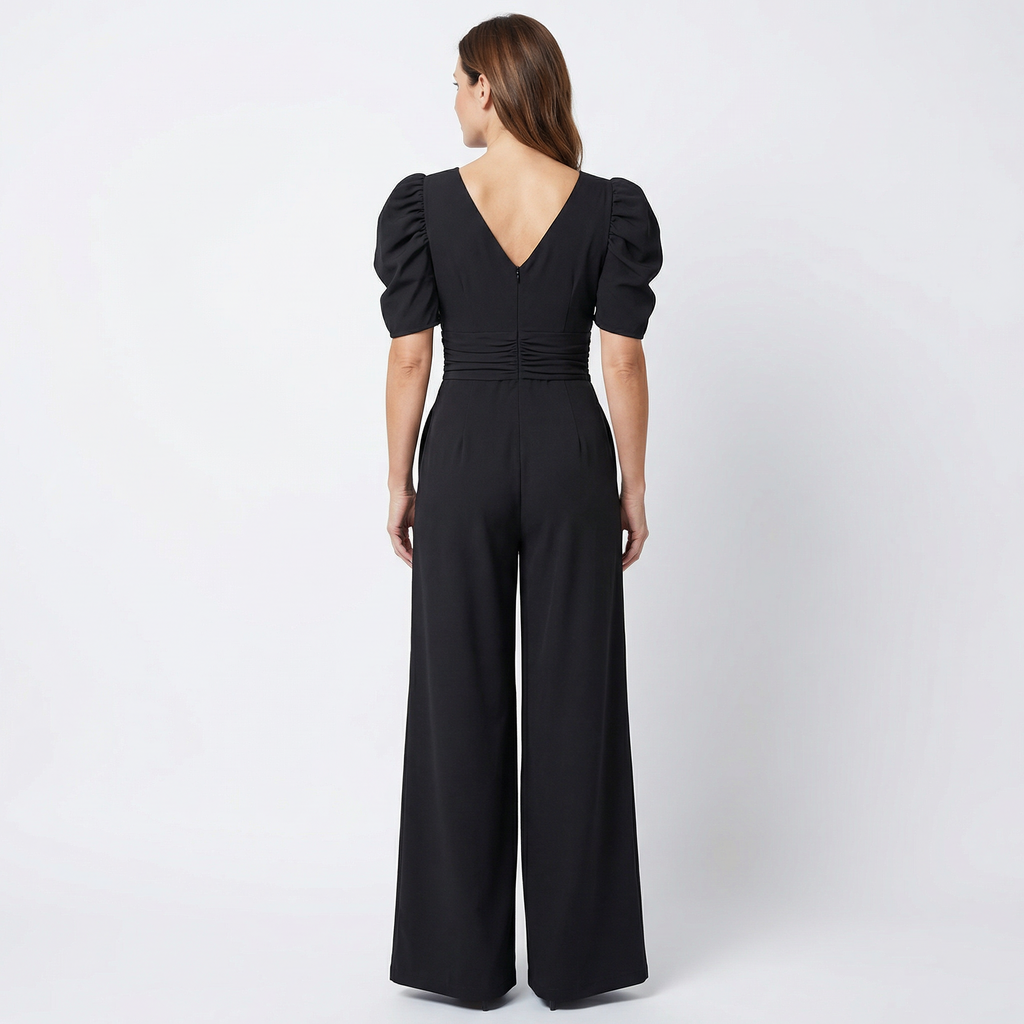 Jumpsuit Women Elegant Long Cut Tailored Design