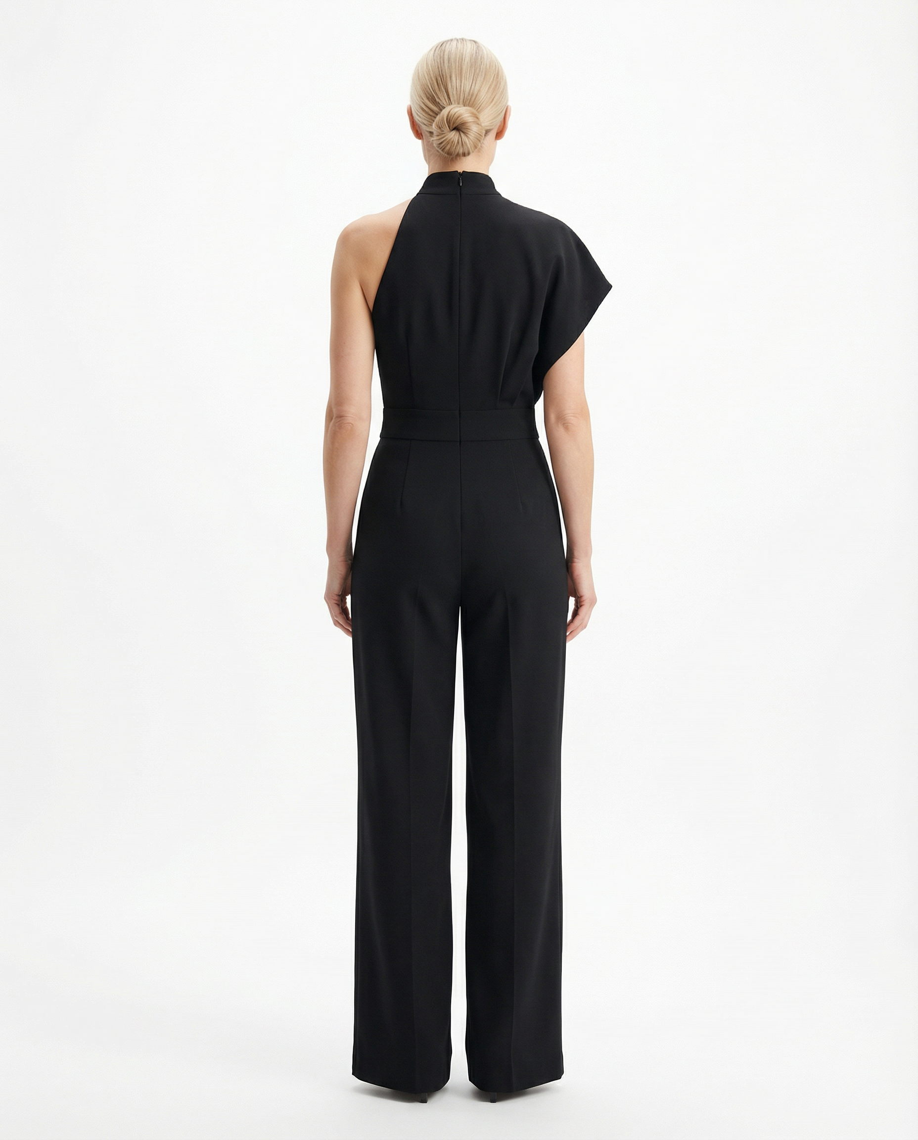 Jumpsuit Women Halter Neck Sleeveless Elegant Wide Leg
