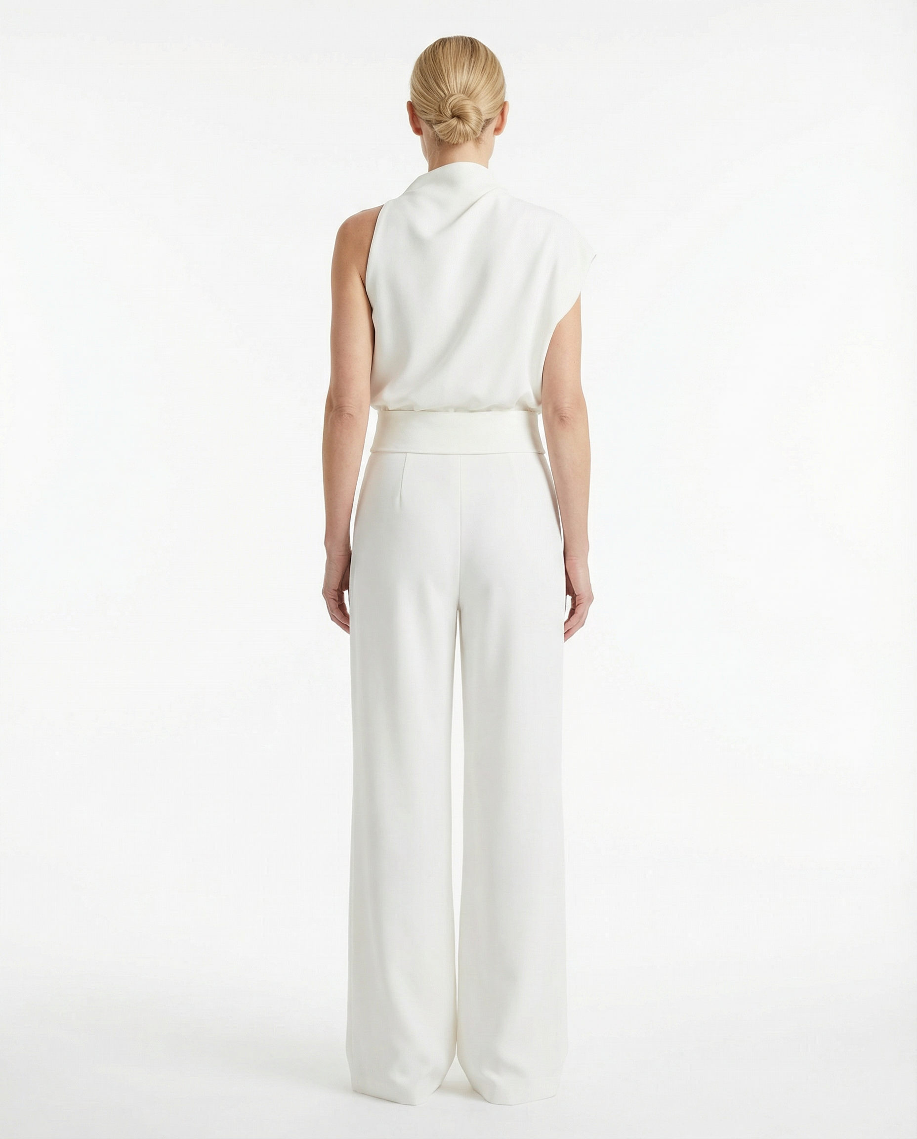 Jumpsuit Women Halter Neck Sleeveless Elegant Wide Leg