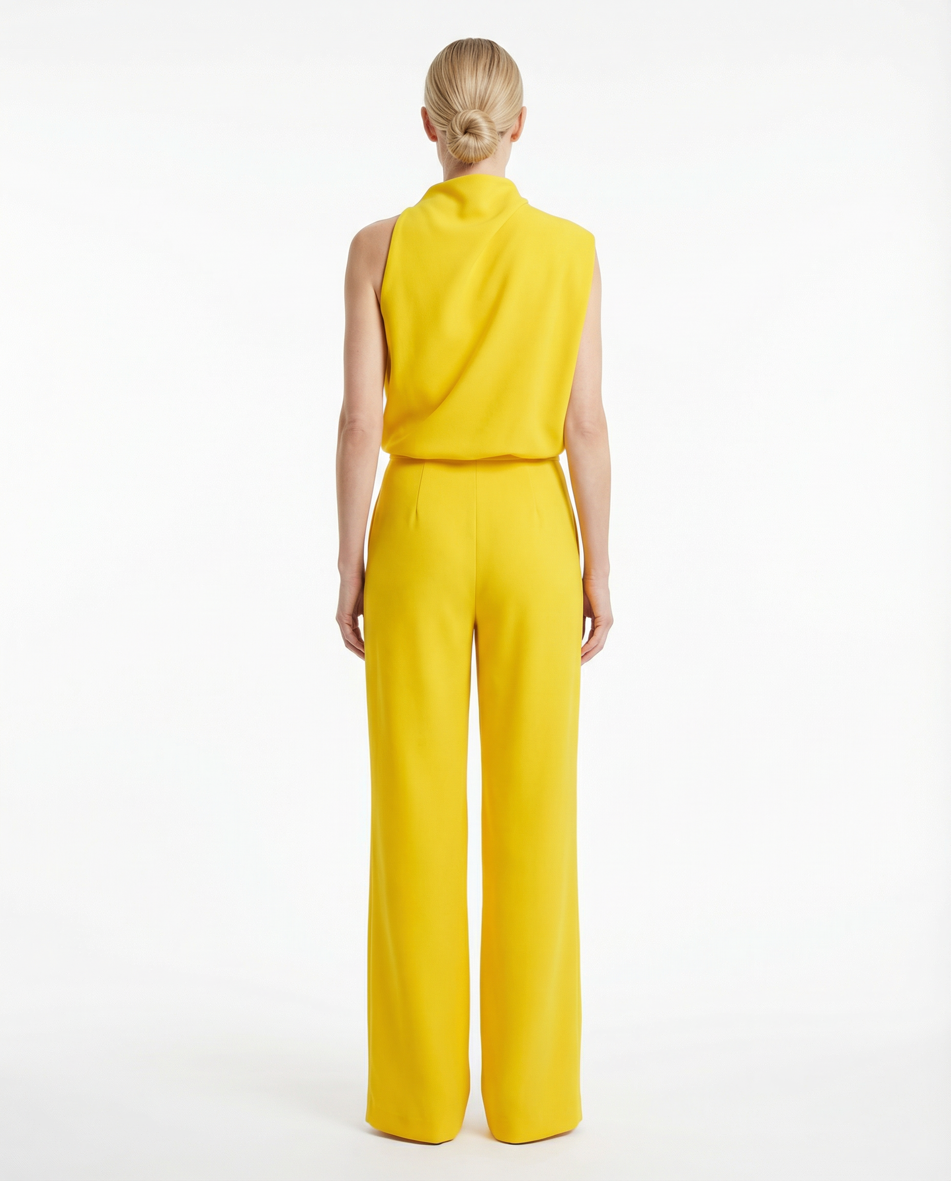 Jumpsuit Women Halter Neck Sleeveless Elegant Wide Leg