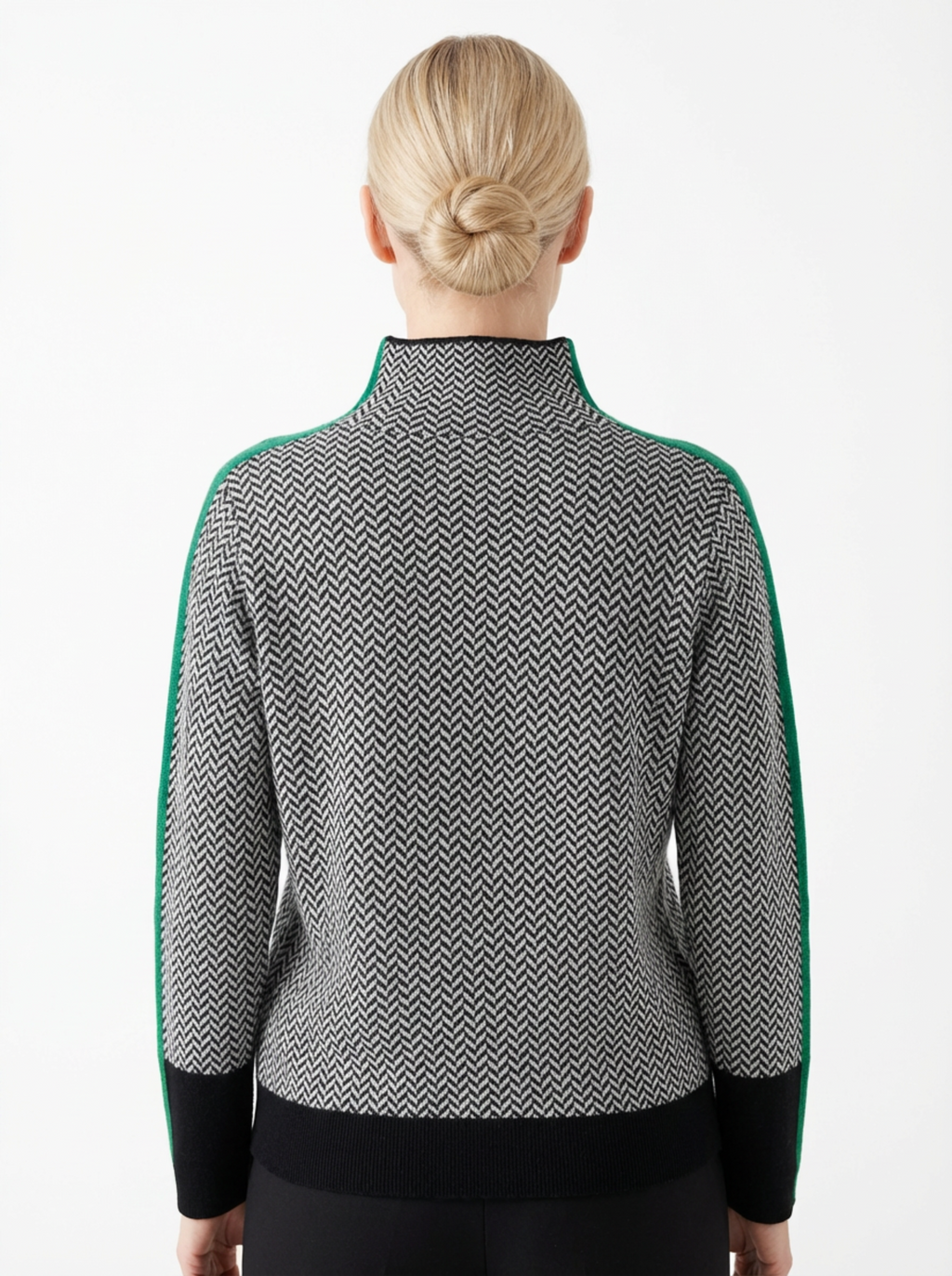 Turtleneck Sweater Women Ribbed Neck Regular Fit
