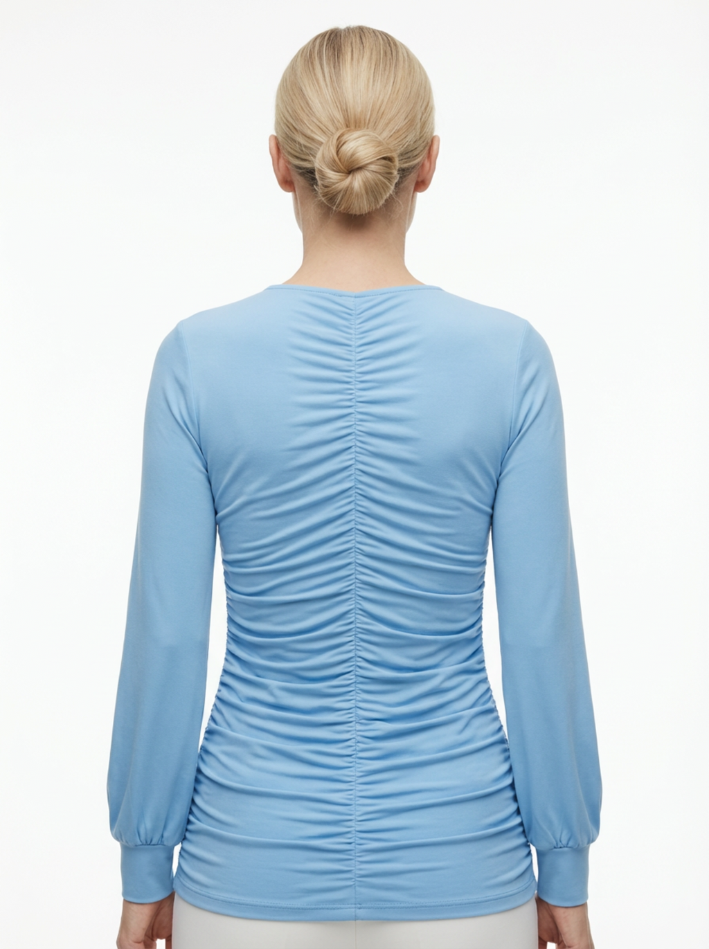 V‑Neck Top for Women with Classic Cut & Long Sleeves