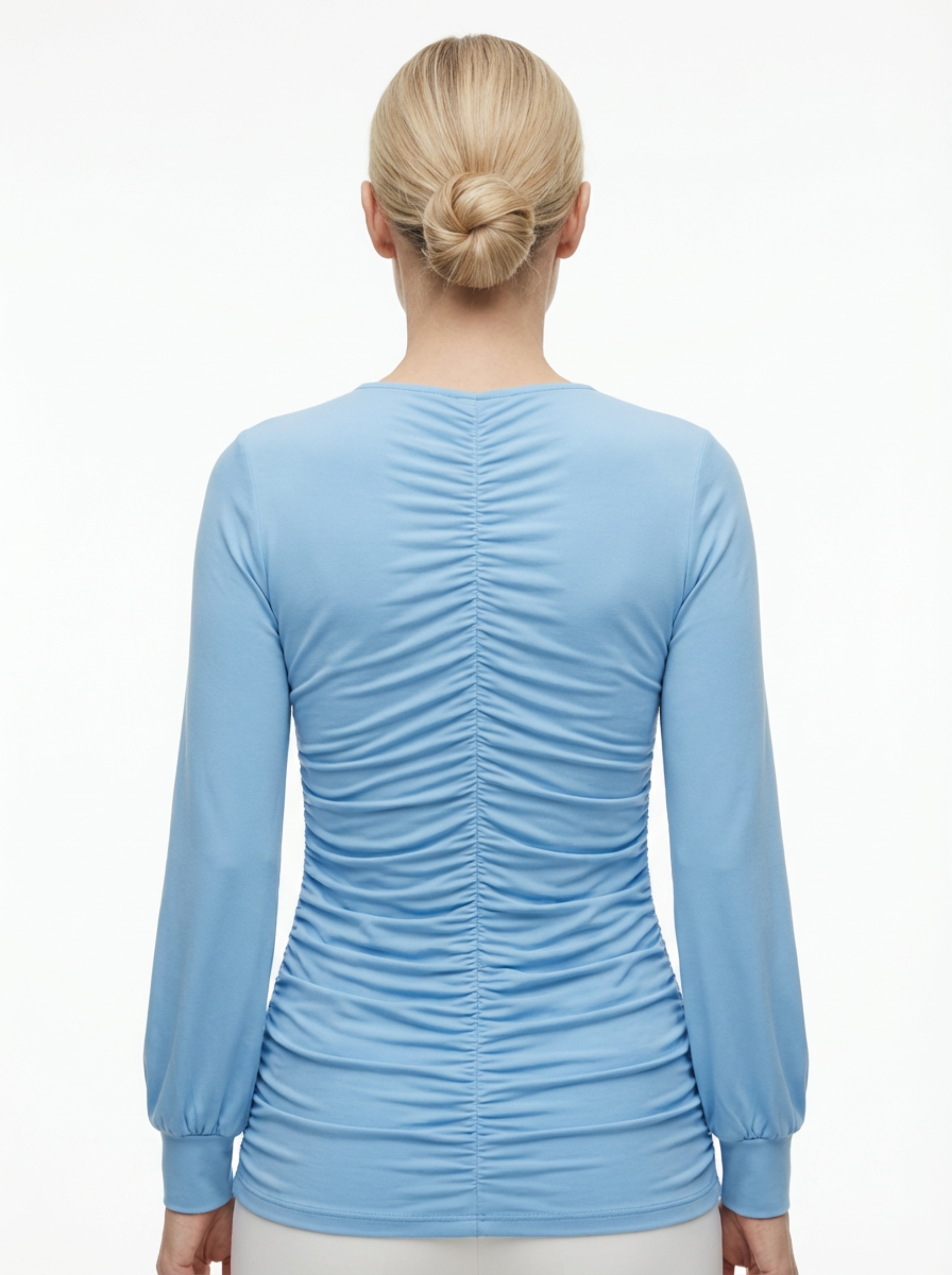 V‑Neck Top for Women with Classic Cut & Long Sleeves