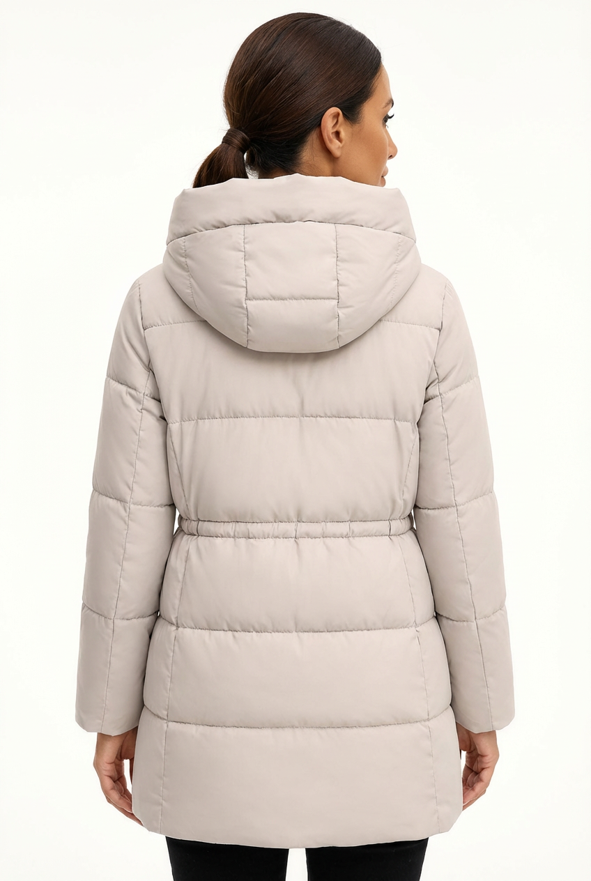 Winter Jacket Women Long Single-Breasted Padded Outerwear