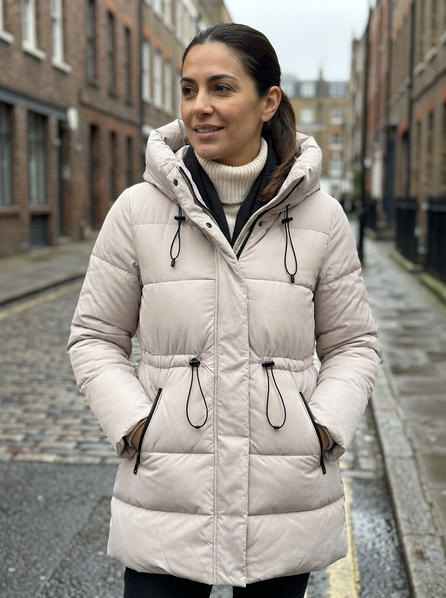 Winter Jacket Women Long Single-Breasted Padded Outerwear