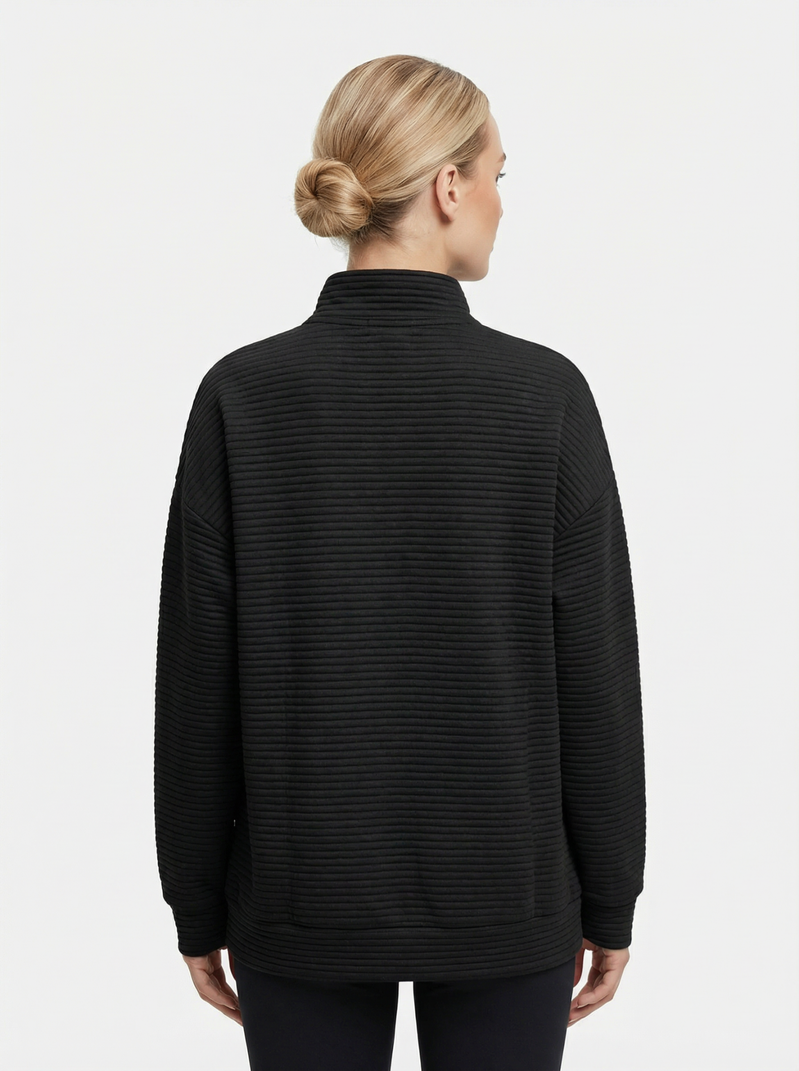 Sweater Women V‑Neck Zip Front Classic Silhouette