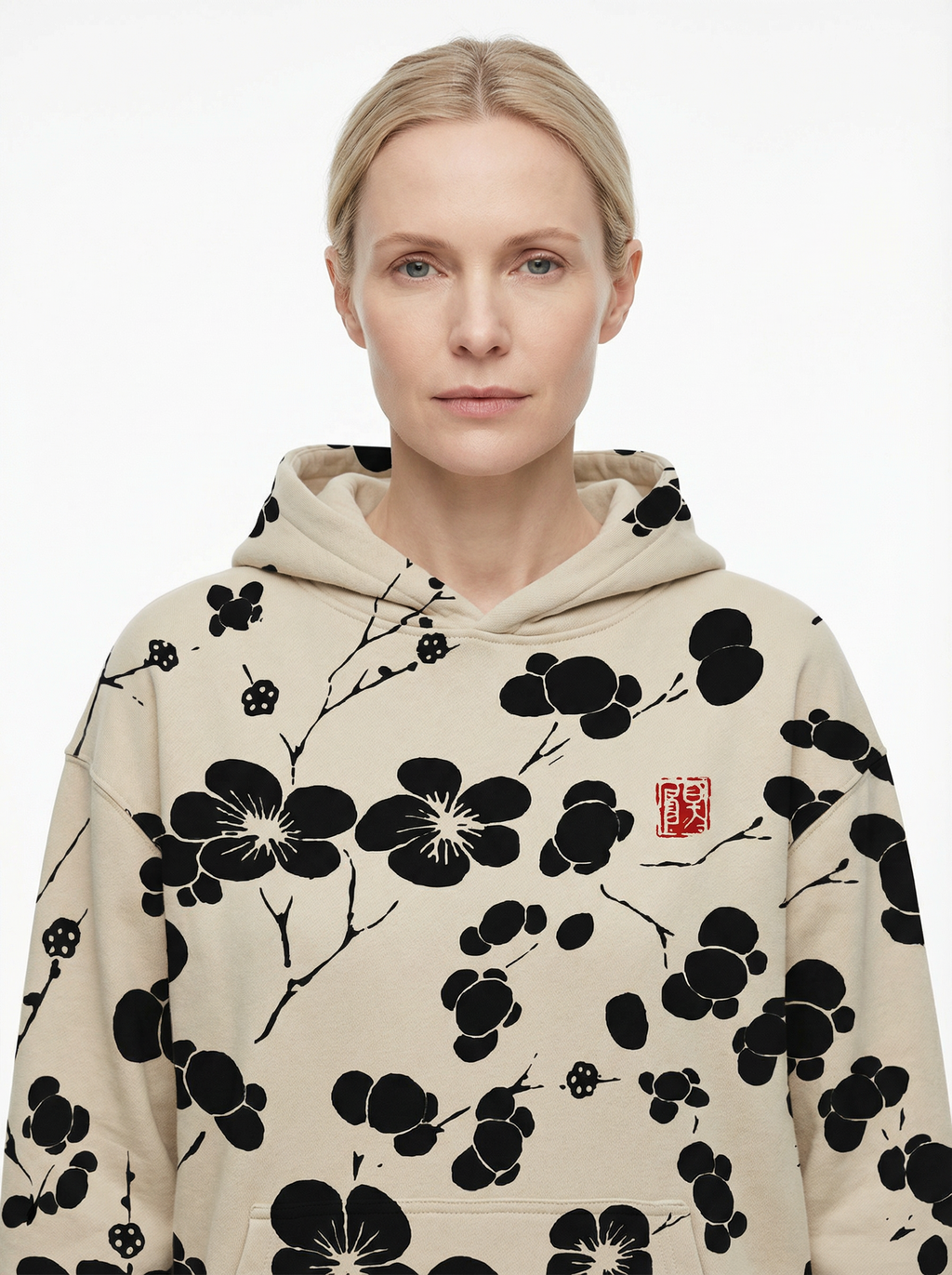 Hoodie Women Floral Print Hooded Casual Style