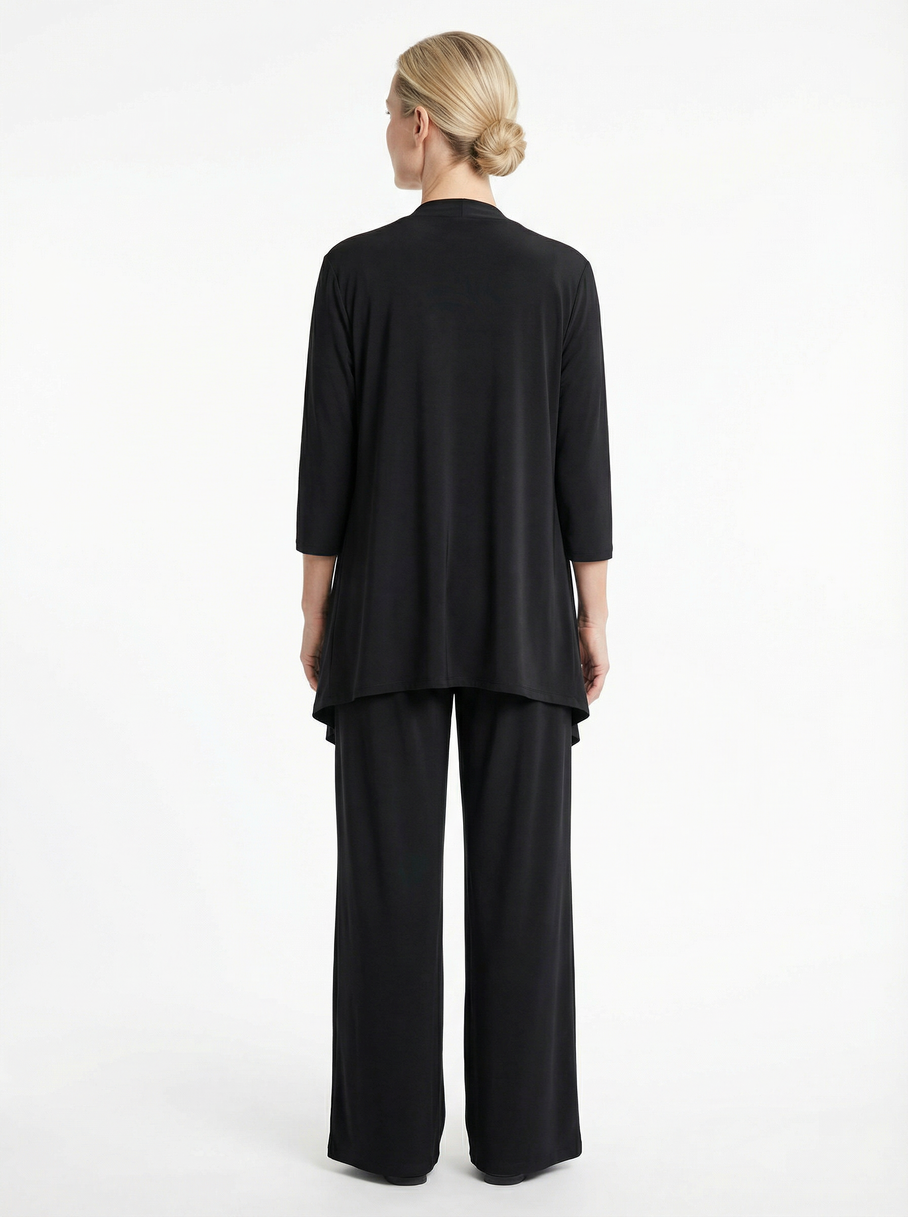 Three‑Piece Pantsuit Women Relaxed Fit Jacket Top & Trousers