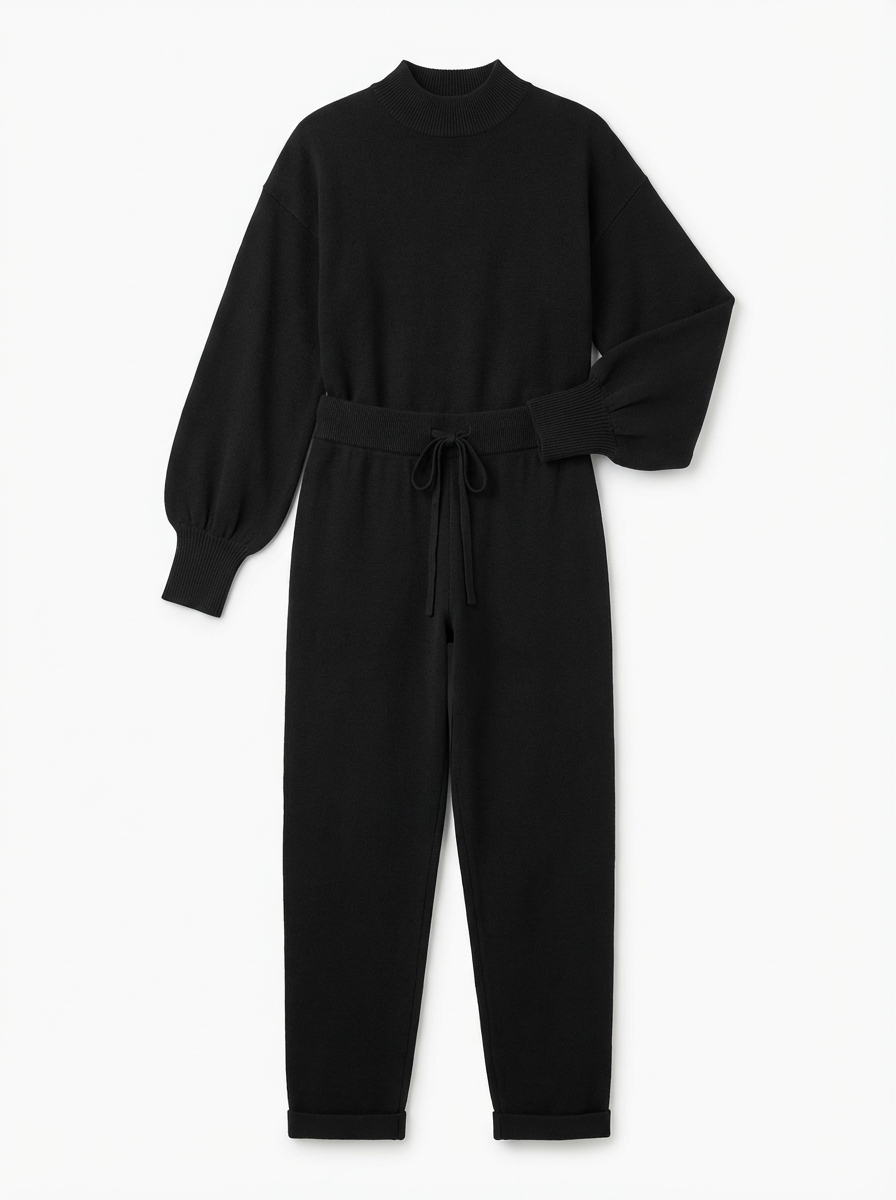 Tracksuit Women 2-Piece Set Relaxed Fit Balloon Sleeves