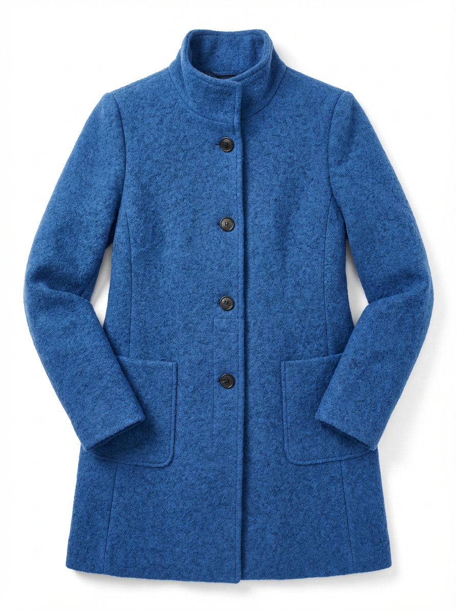 High-Collar Jacket Women Stand-Up Collar Longline Silhouette
