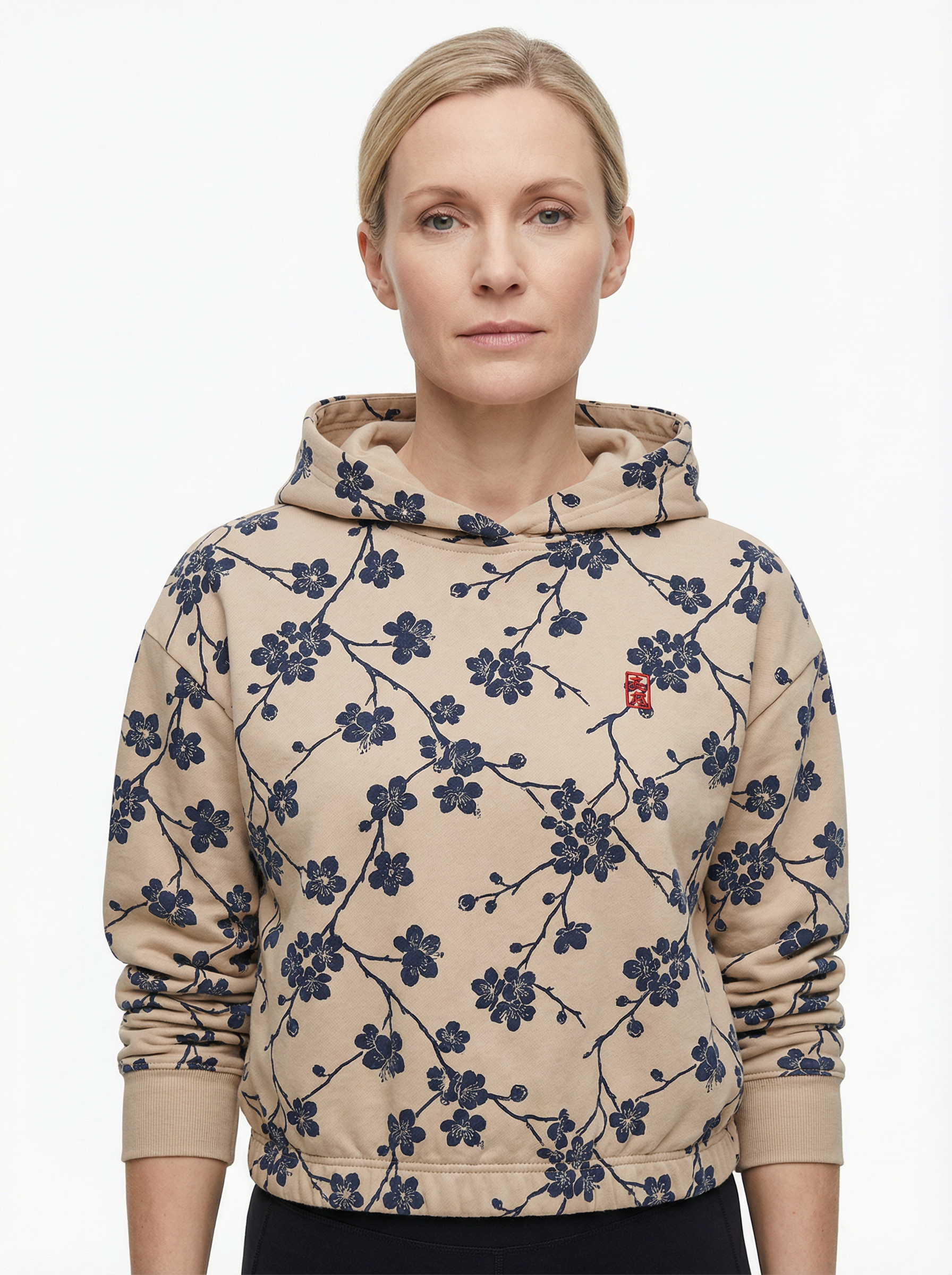 Hoodie Women Floral Print Hooded Casual Style
