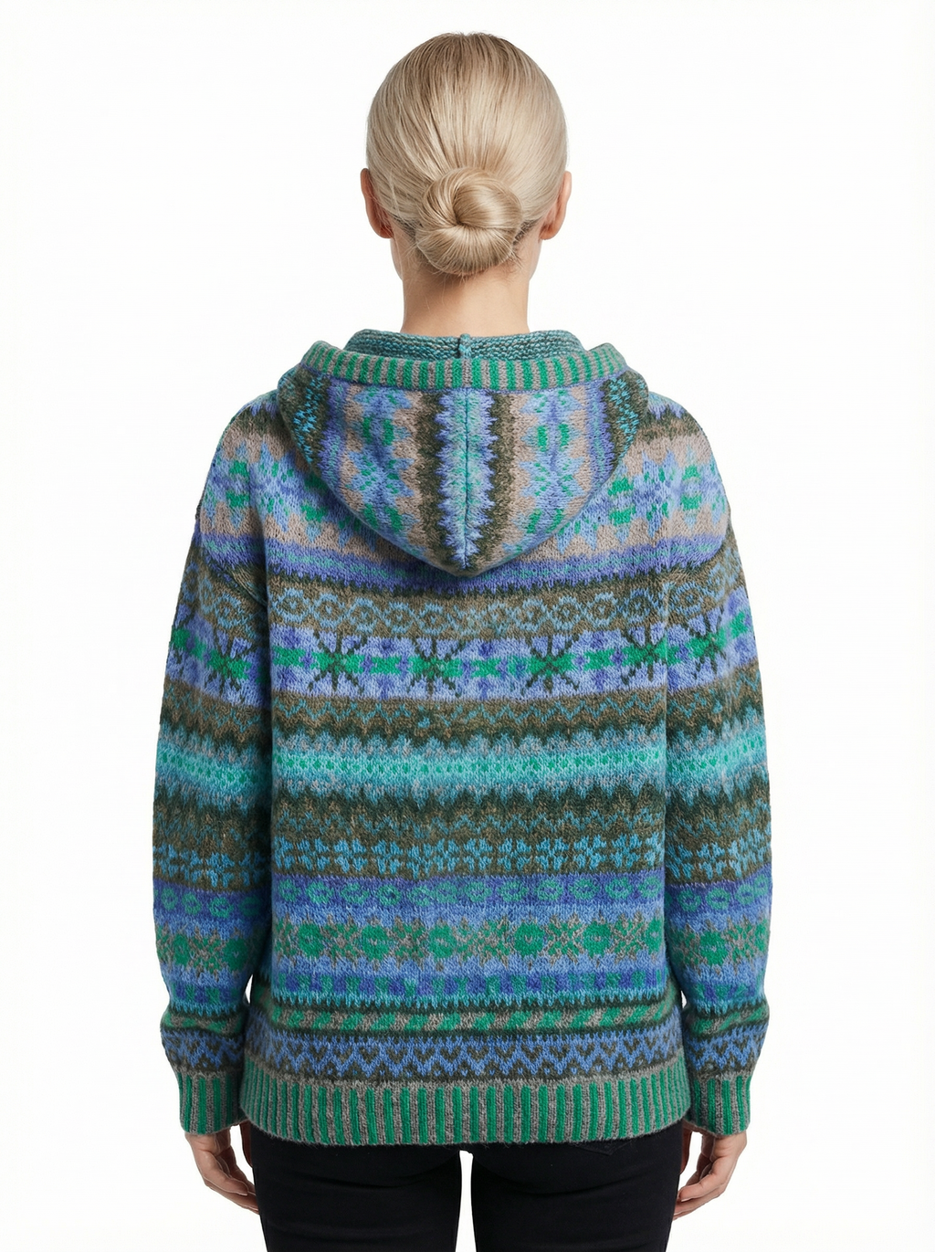 Sweater Women Norwegian Pattern Winter Relaxed Fit