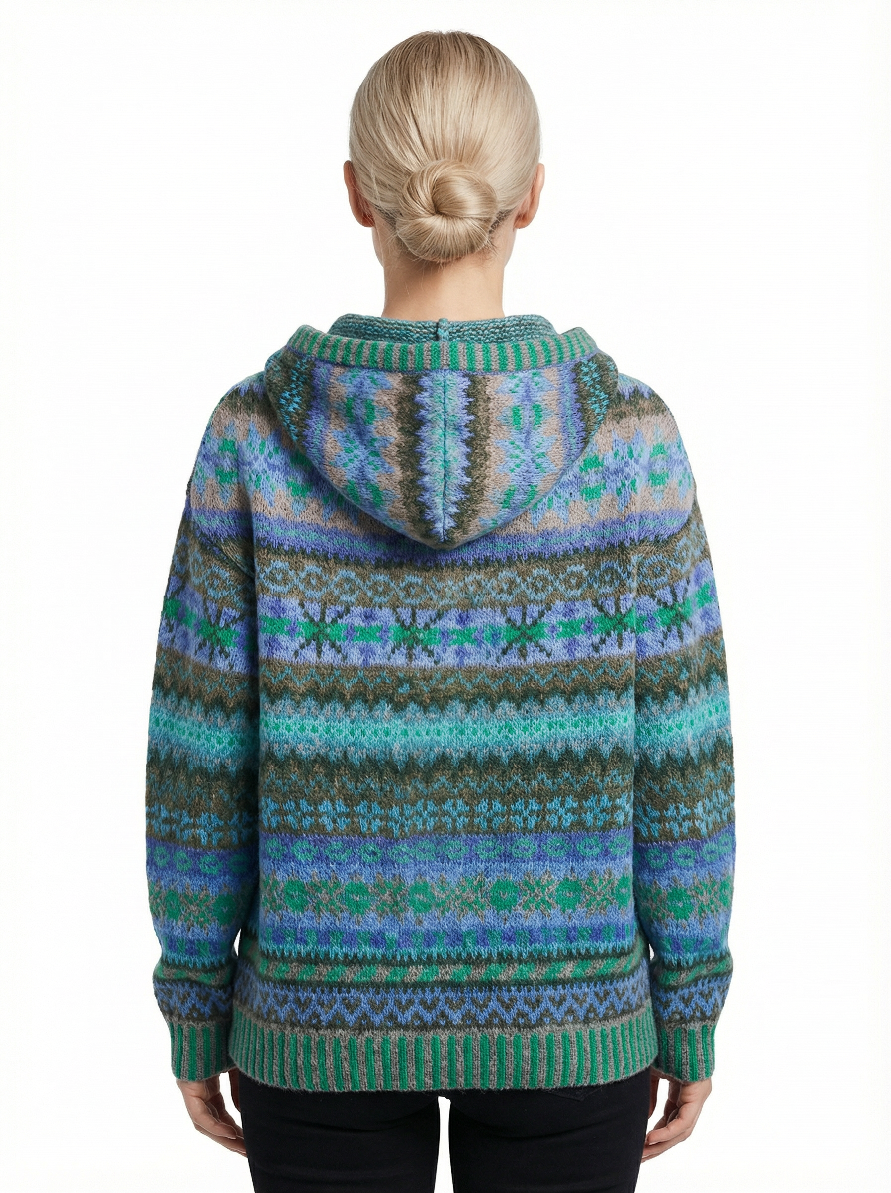 Sweater Women Norwegian Pattern Winter Relaxed Fit