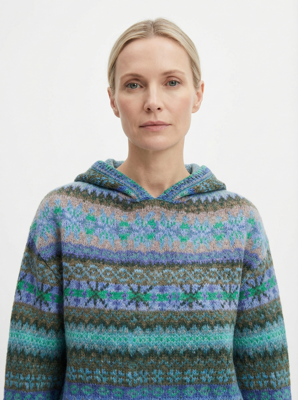 Sweater Women Norwegian Pattern Winter Relaxed Fit