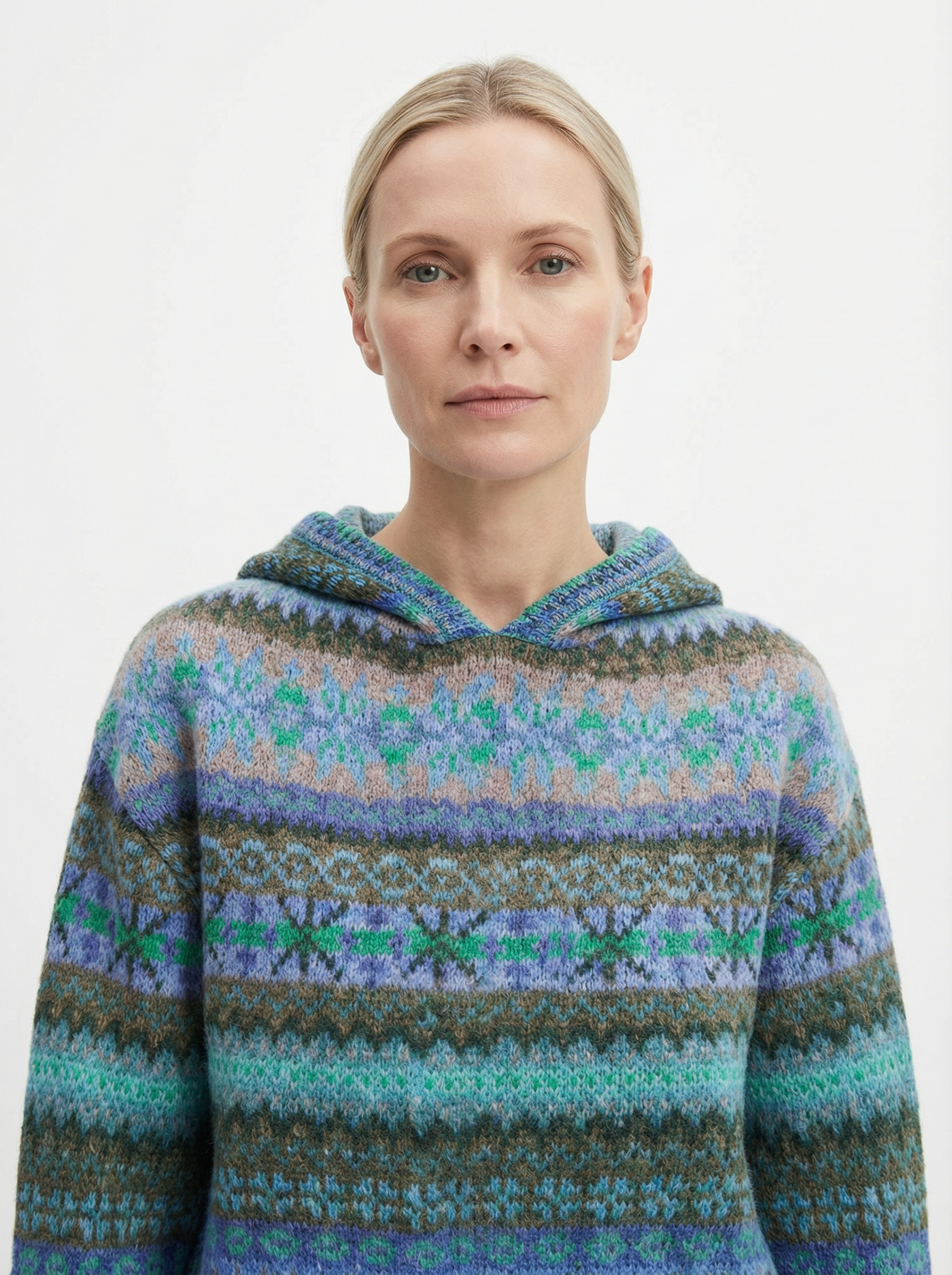Sweater Women Norwegian Pattern Winter Relaxed Fit