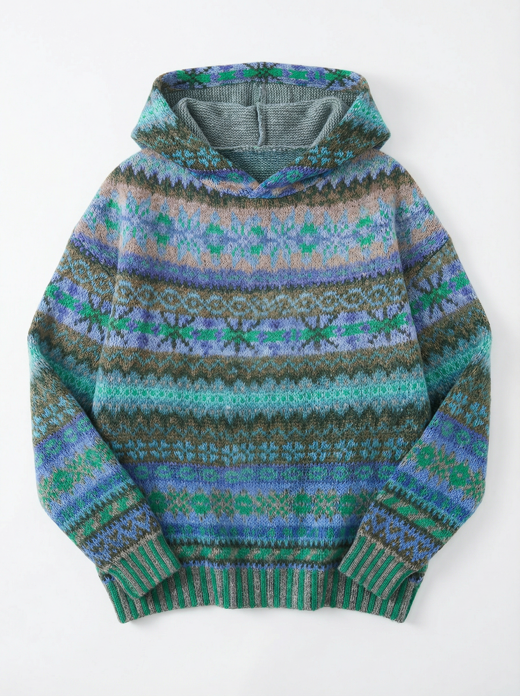 Sweater Women Norwegian Pattern Winter Relaxed Fit