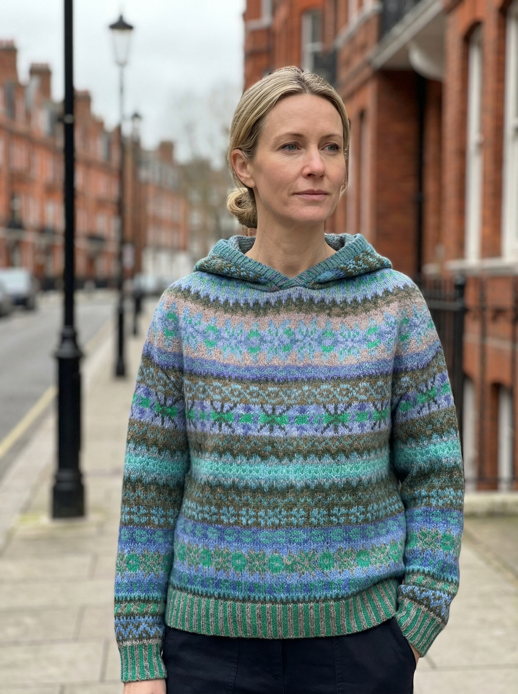 Sweater Women Norwegian Pattern Winter Relaxed Fit