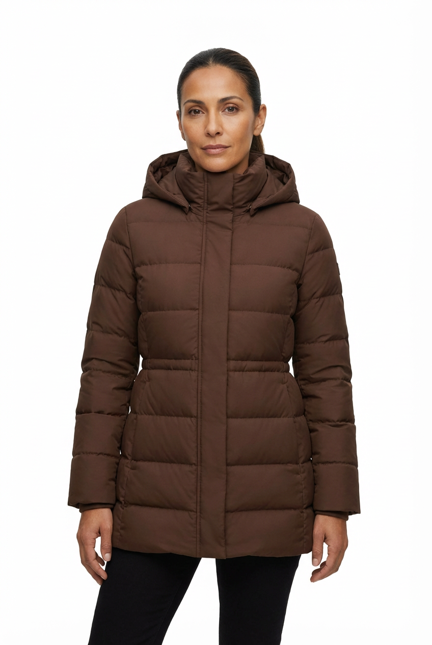 Winter Jacket Women Long Single-Breasted Padded Outerwear