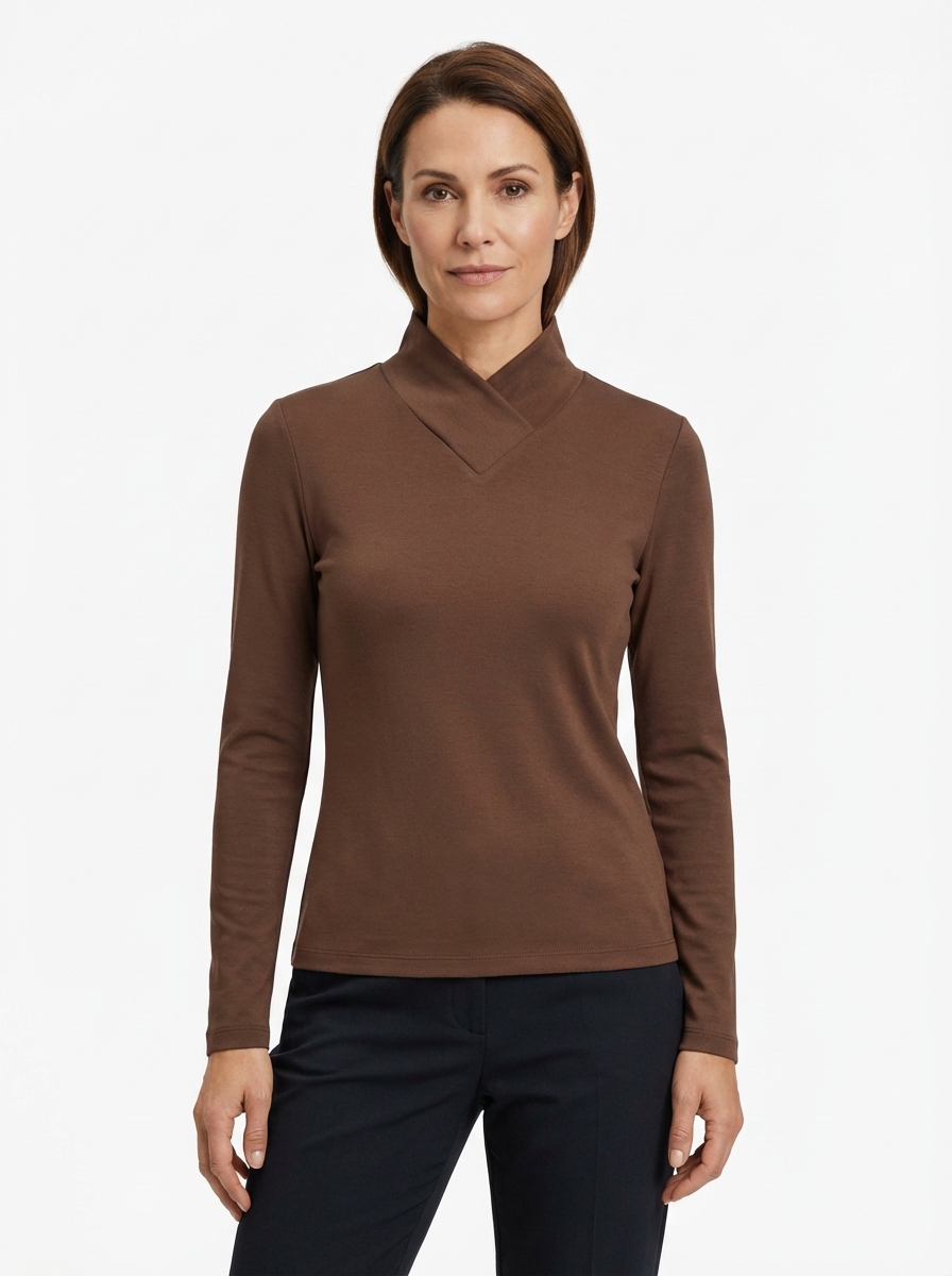 Turtleneck Sweater Women High Neck Clean Lines Relaxed Fit
