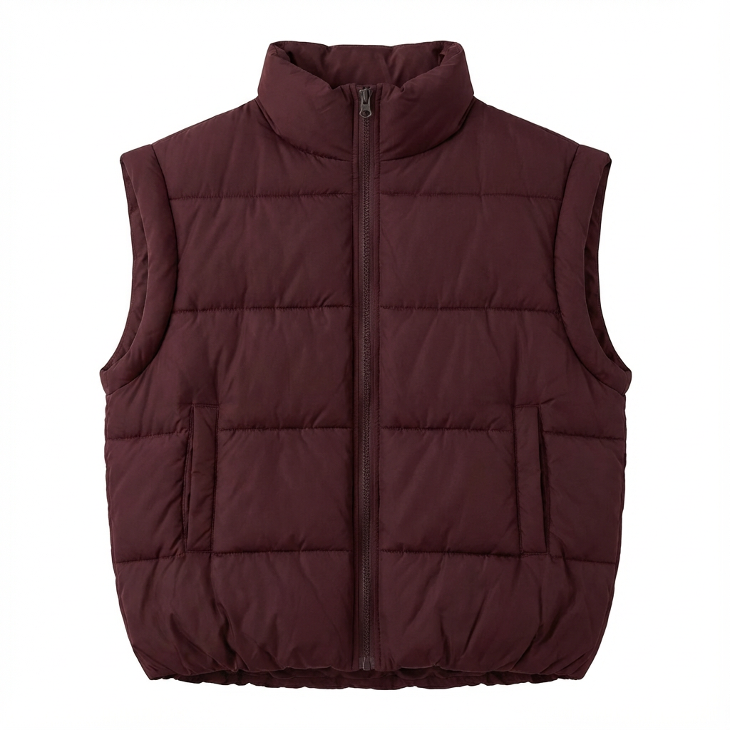 Vest Women Sleeveless Puffer Vest with High Collar