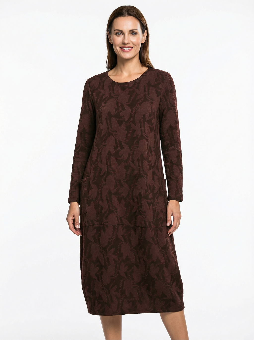 Women’s Classic Winter Dress with Full Sleeves & Relaxed Cut