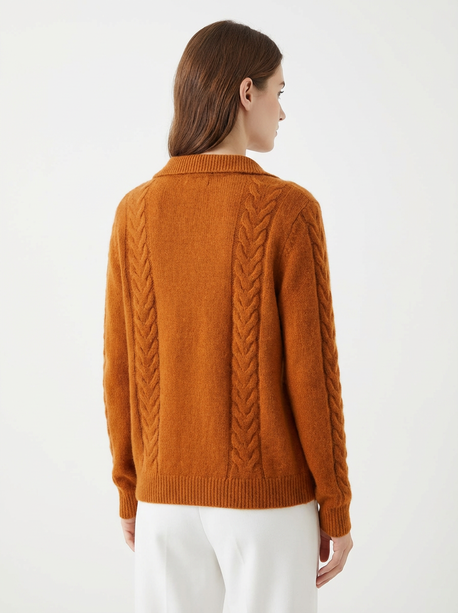 Cardigan Women Cable Knit Open-Front Relaxed Fit