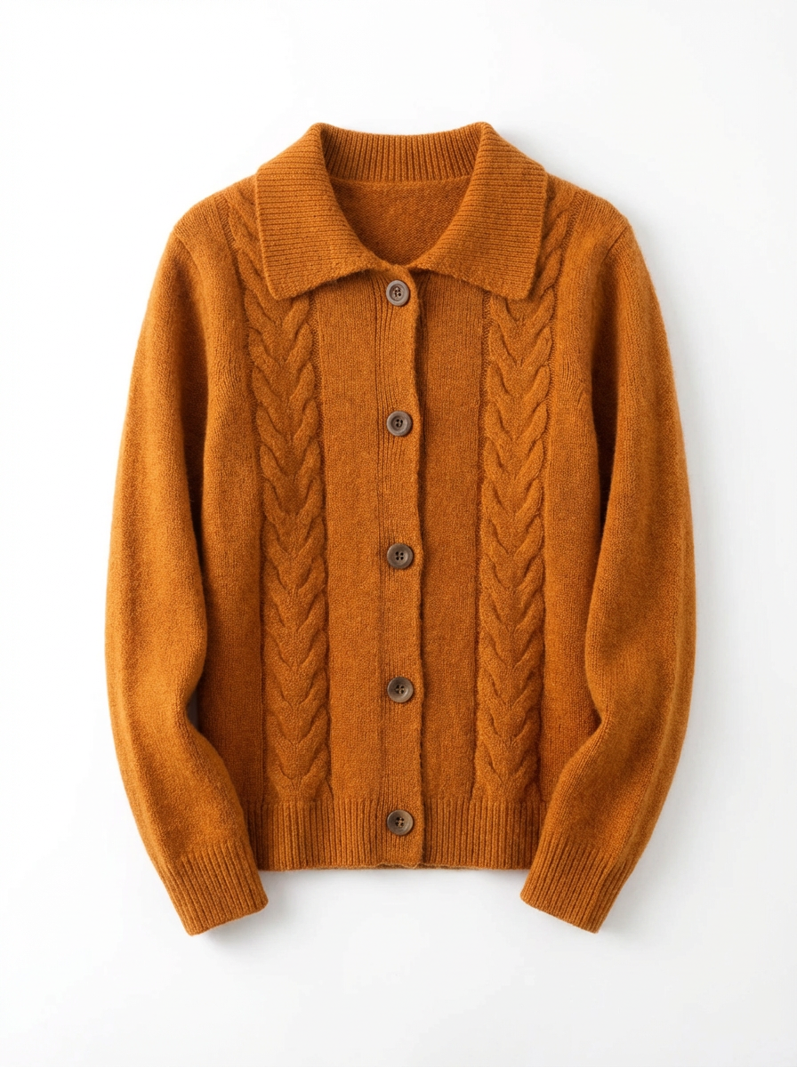 Cardigan Women Cable Knit Open-Front Relaxed Fit