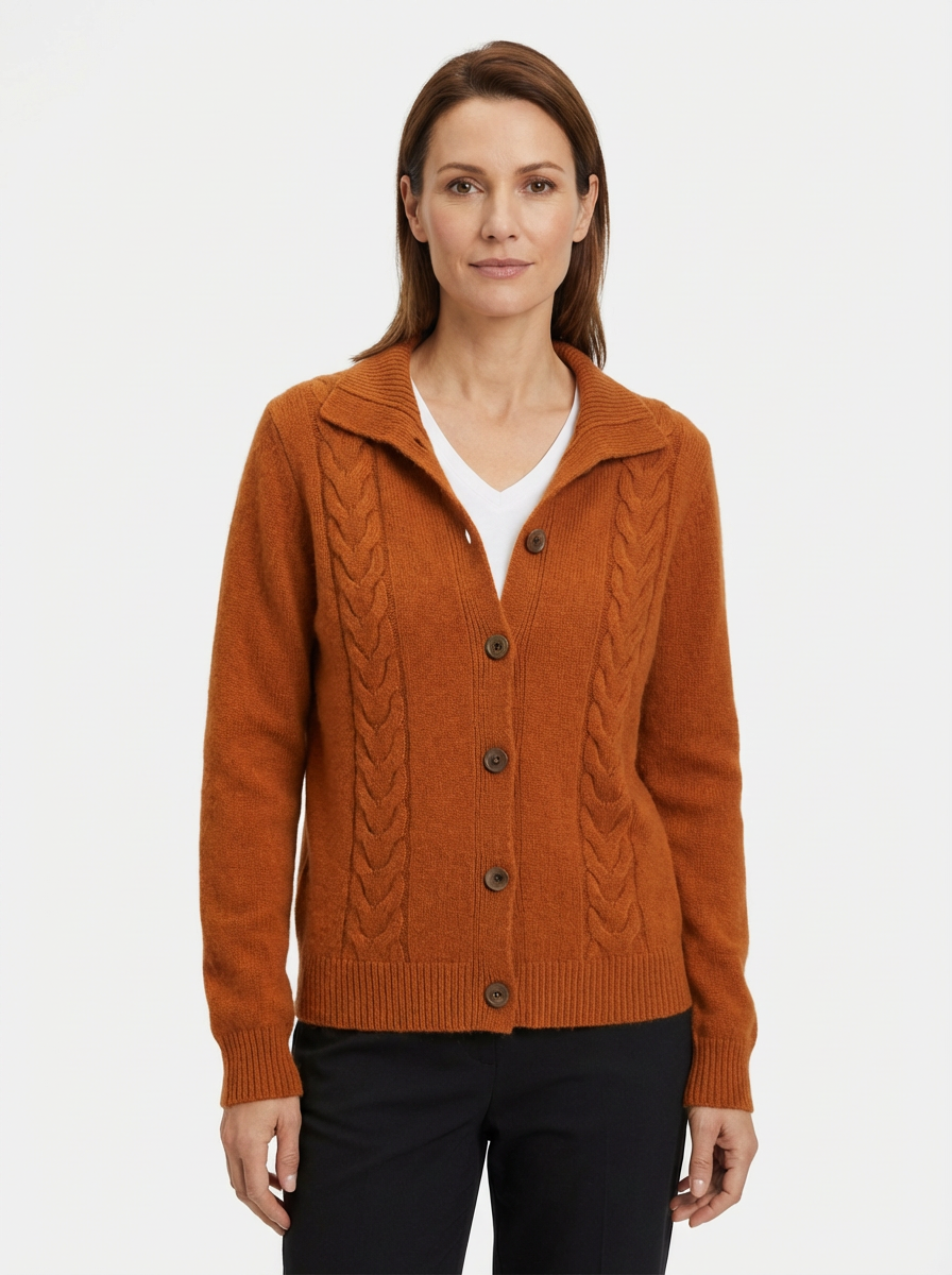 Cardigan Women Cable Knit Open-Front Relaxed Fit