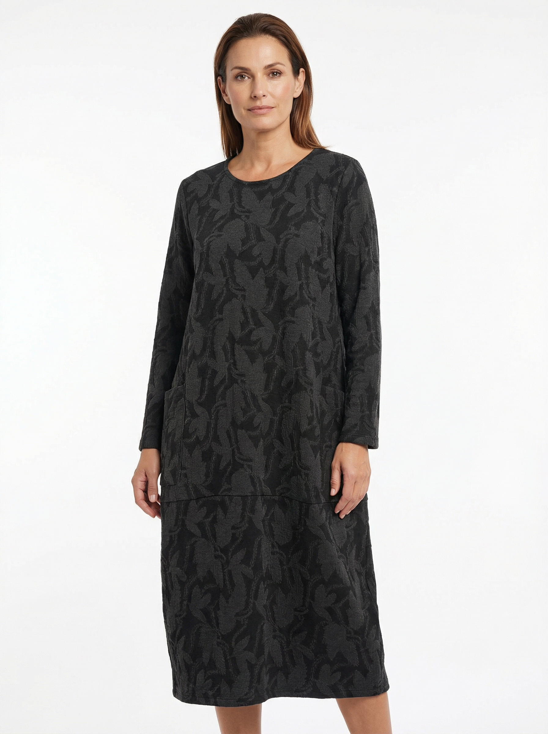 Women’s Classic Winter Dress with Full Sleeves & Relaxed Cut