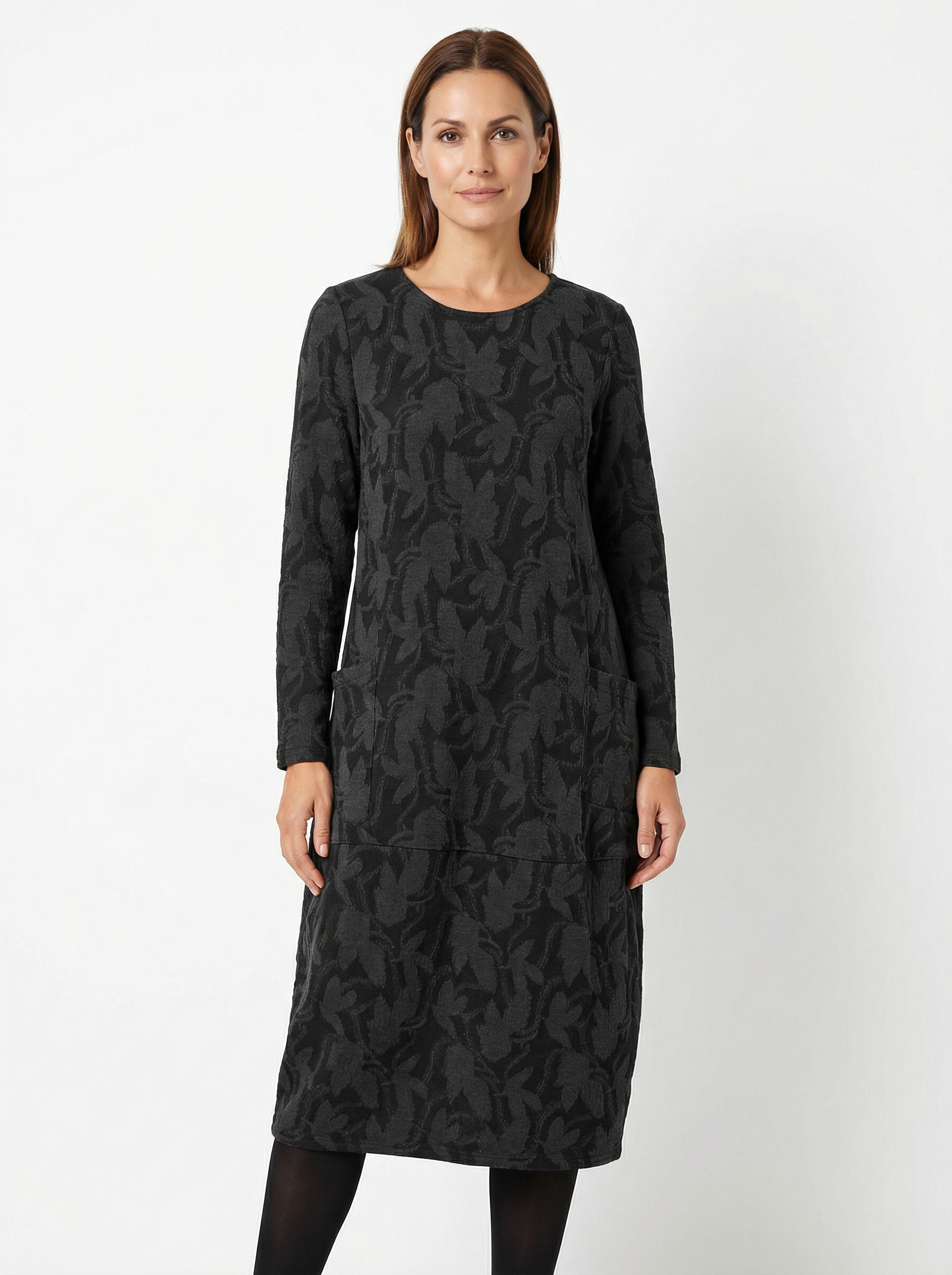 Women’s Classic Winter Dress with Full Sleeves & Relaxed Cut